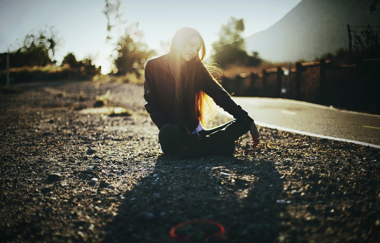 1332x850 Wallpaper girl, golden hour, Liquid Silver Sunshine image for desktop, section настроения