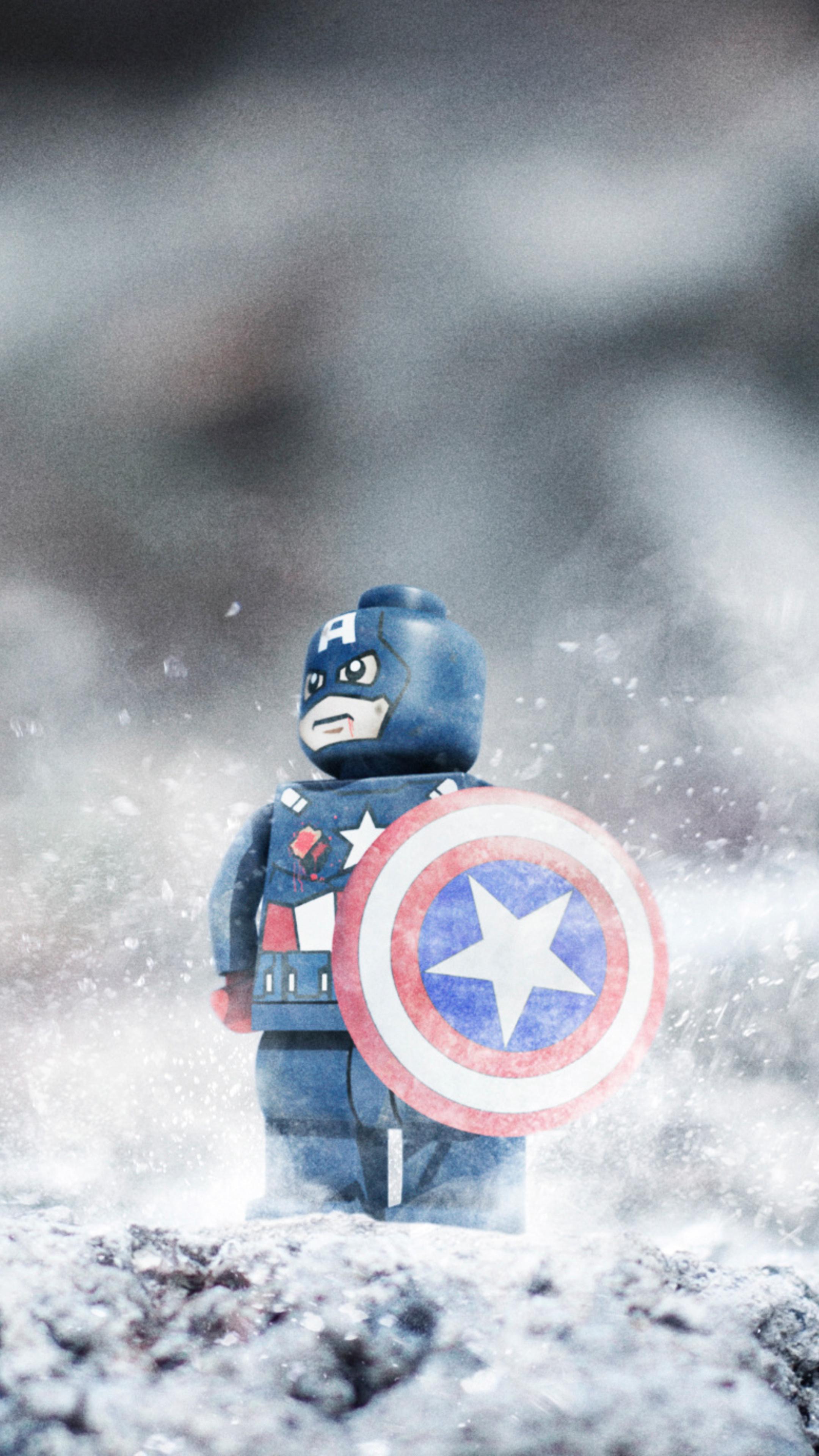 2160x3840 Lego Captain America Hero Sony Xperia X, XZ, Z5 Premium HD 4k Wallpaper, Image, Background, Photo and Picture