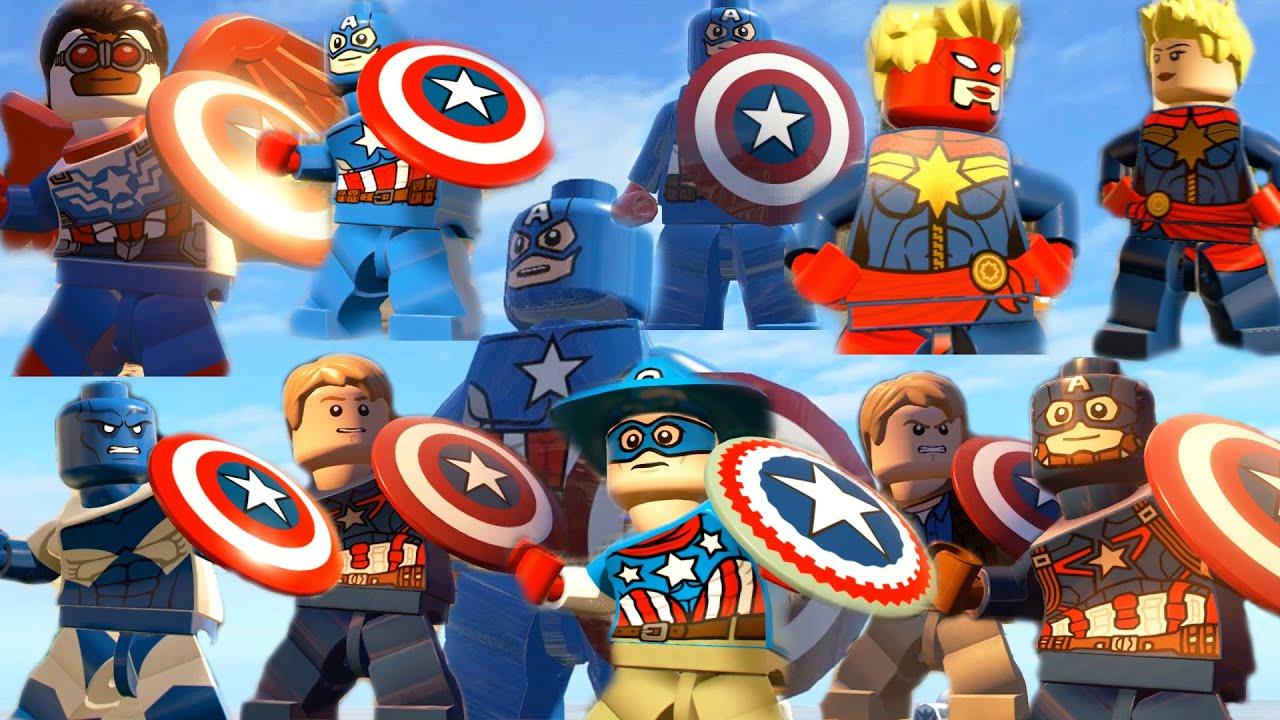 1280x720 All Captain America Characters in LEGO Marvel Videogames