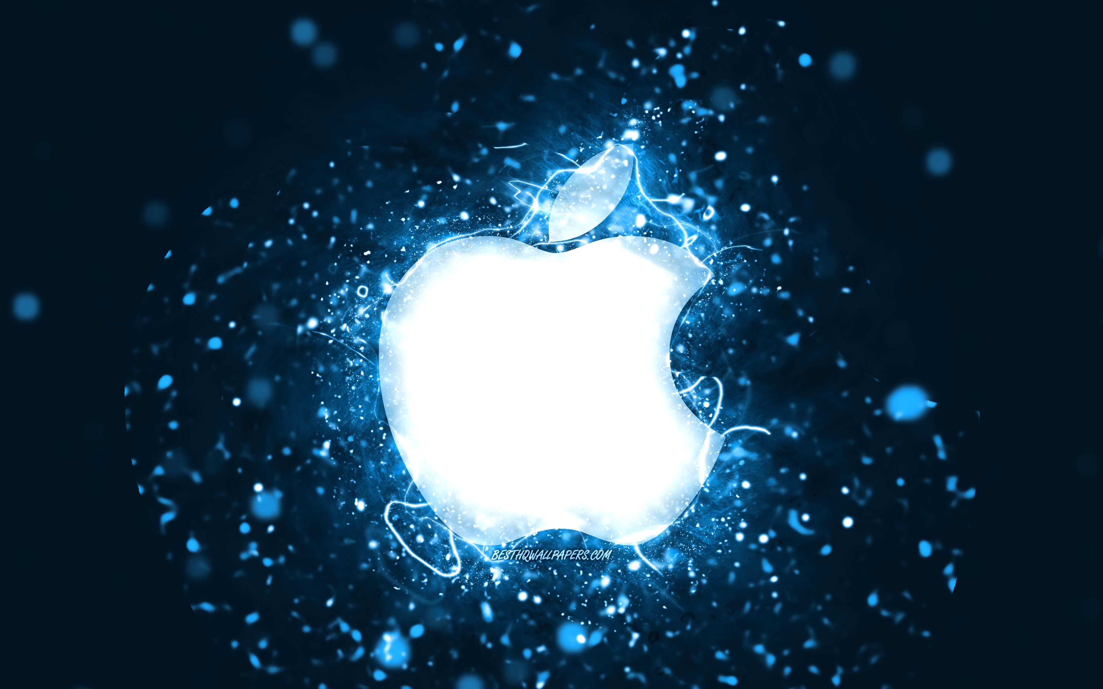 Neon Blue Apple Wallpapers Top Free Neon Blue Apple Backgrounds