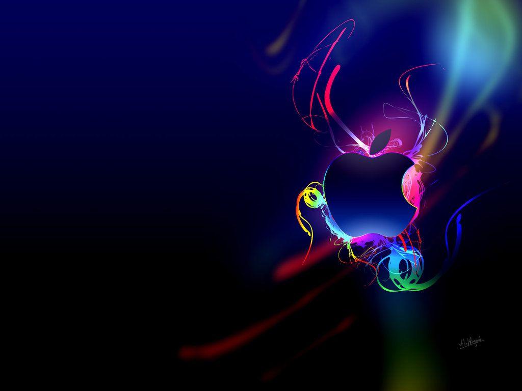 1024x768 Awesome Neon Wallpaper Apple