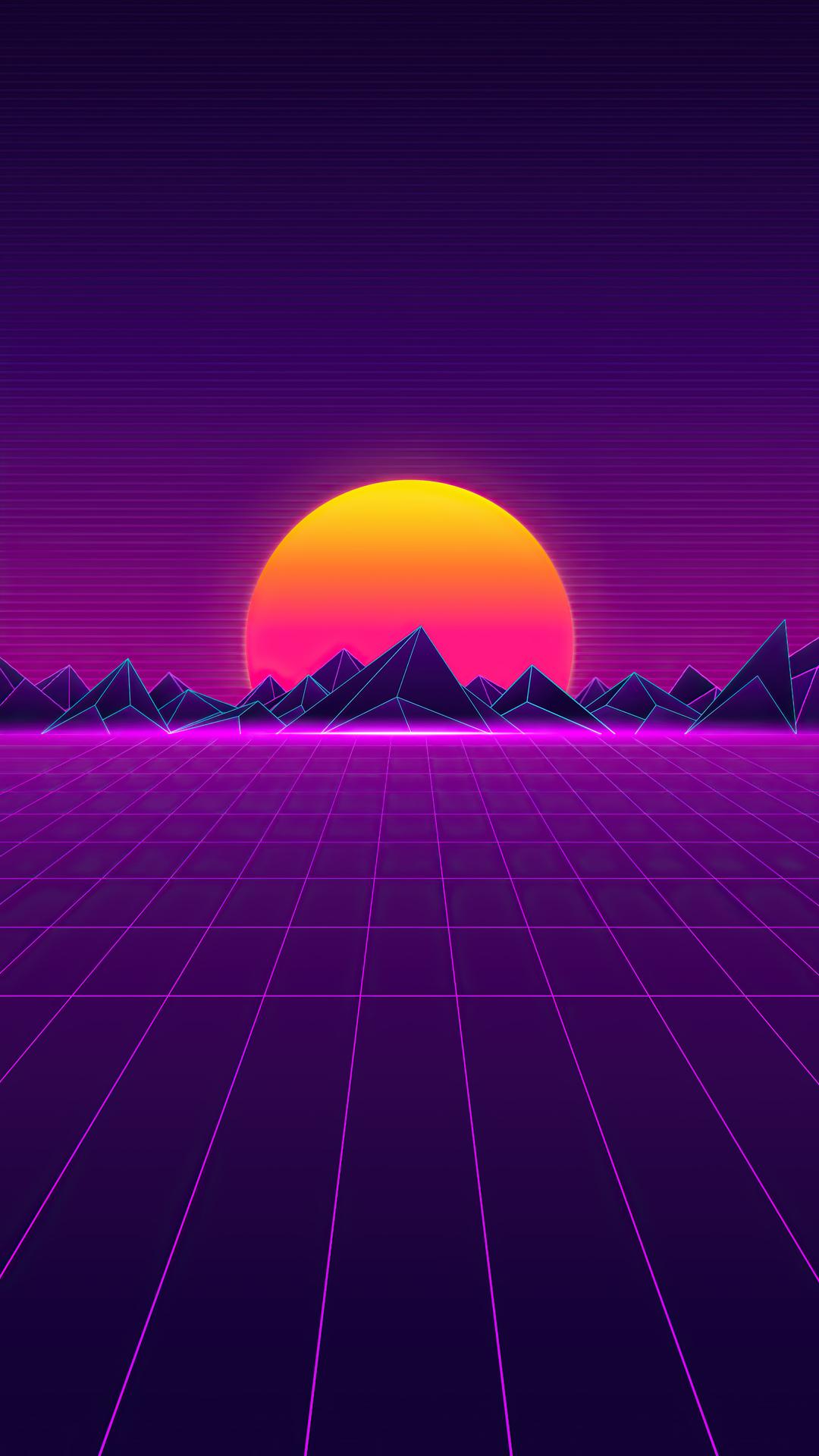 1080x1920 Retro Sunset 8k iPhone 6s, 6 Plus, Pixel xl , One Plus 3t, 5 HD 4k Wallpaper, Image, Background, Photo and Picture