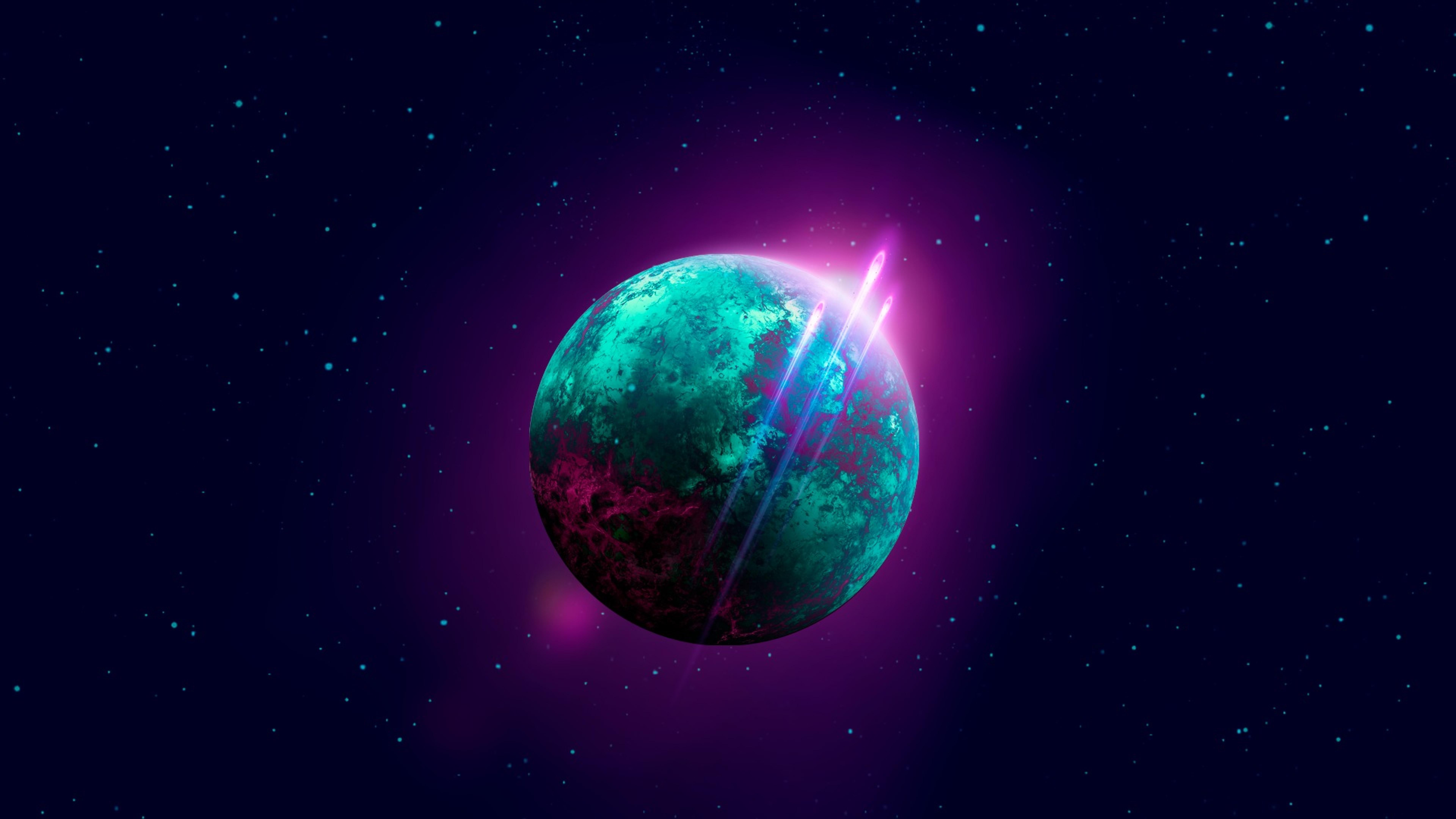 7680x4320 Space Retro Wave Planet 8K Wallpaper, HD Space 4K Wallpaper, Image, Photo And Background