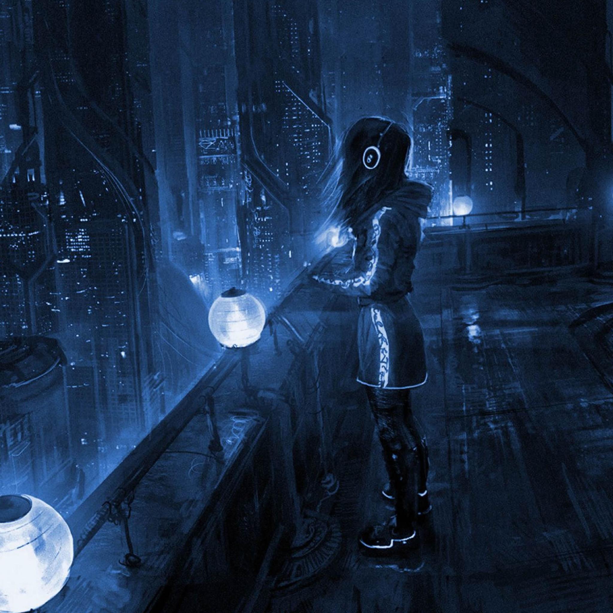 2048x2048 Cyberpunk Wallpaper for iPad 3