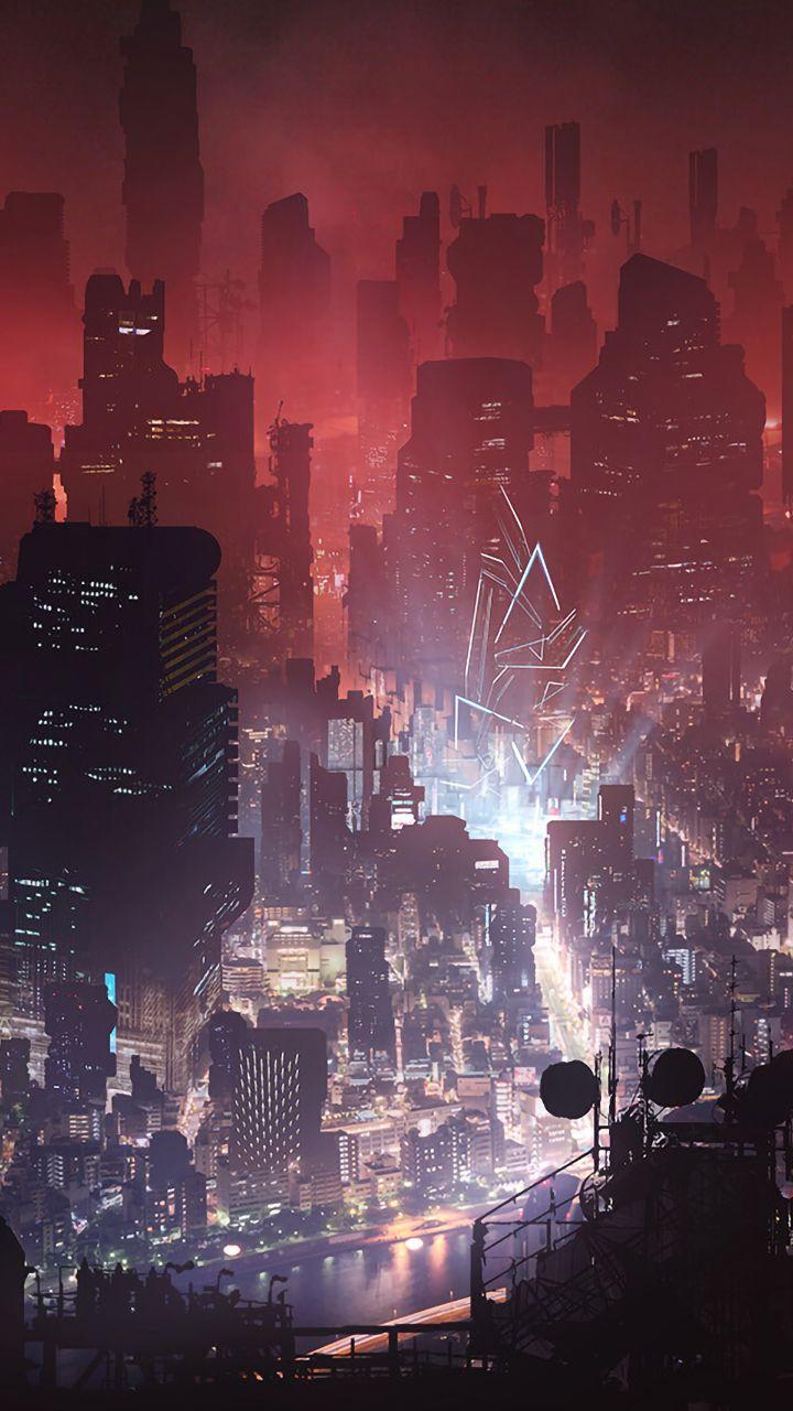 720x1280 Cyberpunk phone wallpaper. HeroScreen Wallpaper. Cyberpunk city, Futuristic city, Cyberpunk aesthetic