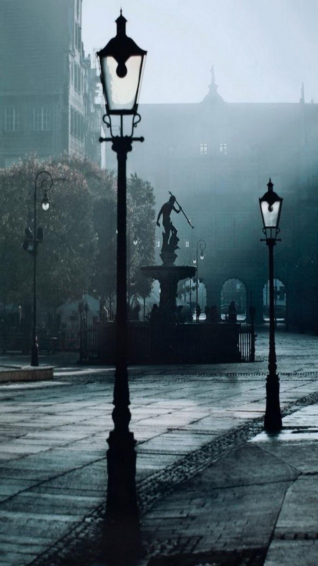 1080x1920 Rain Street Wallpaper