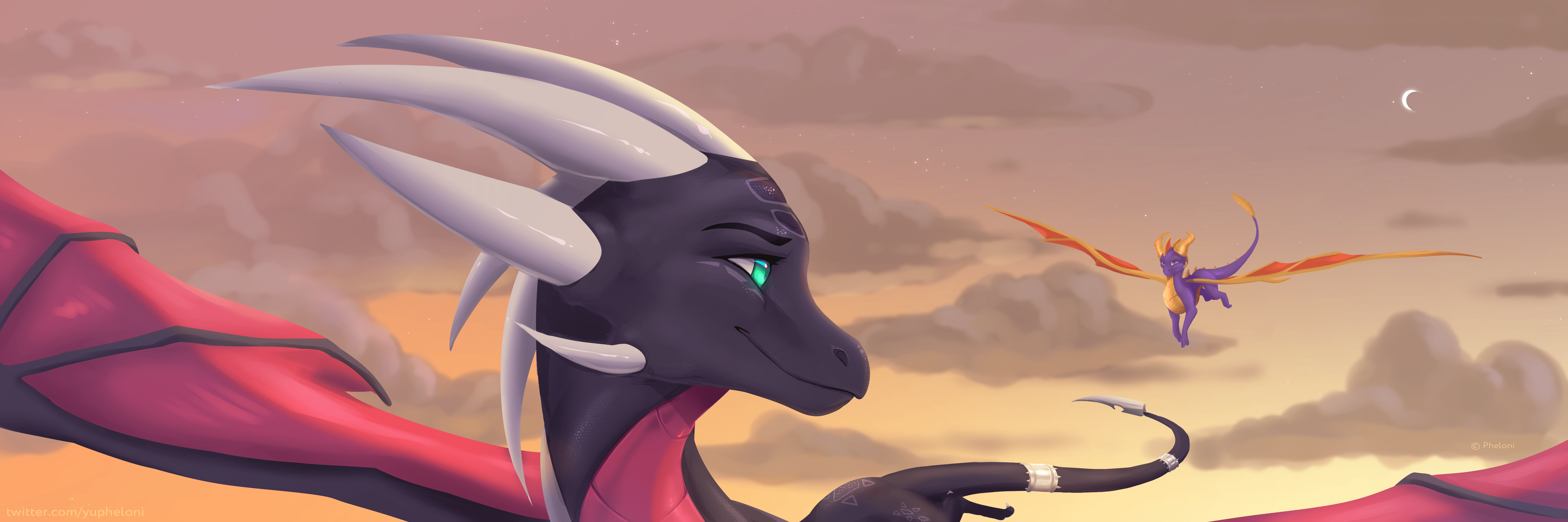 6000x2000 Dragon Video Game Characters Spyro The Legend Of Spyro Dawn Of The Dragon Cynder Wallpaper:6000x2000