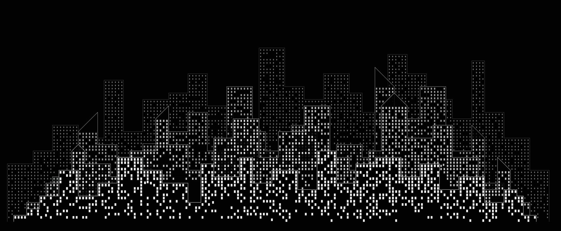 1920x793 Abstract futuristic city night sky with modern buildings vector wallpaper background