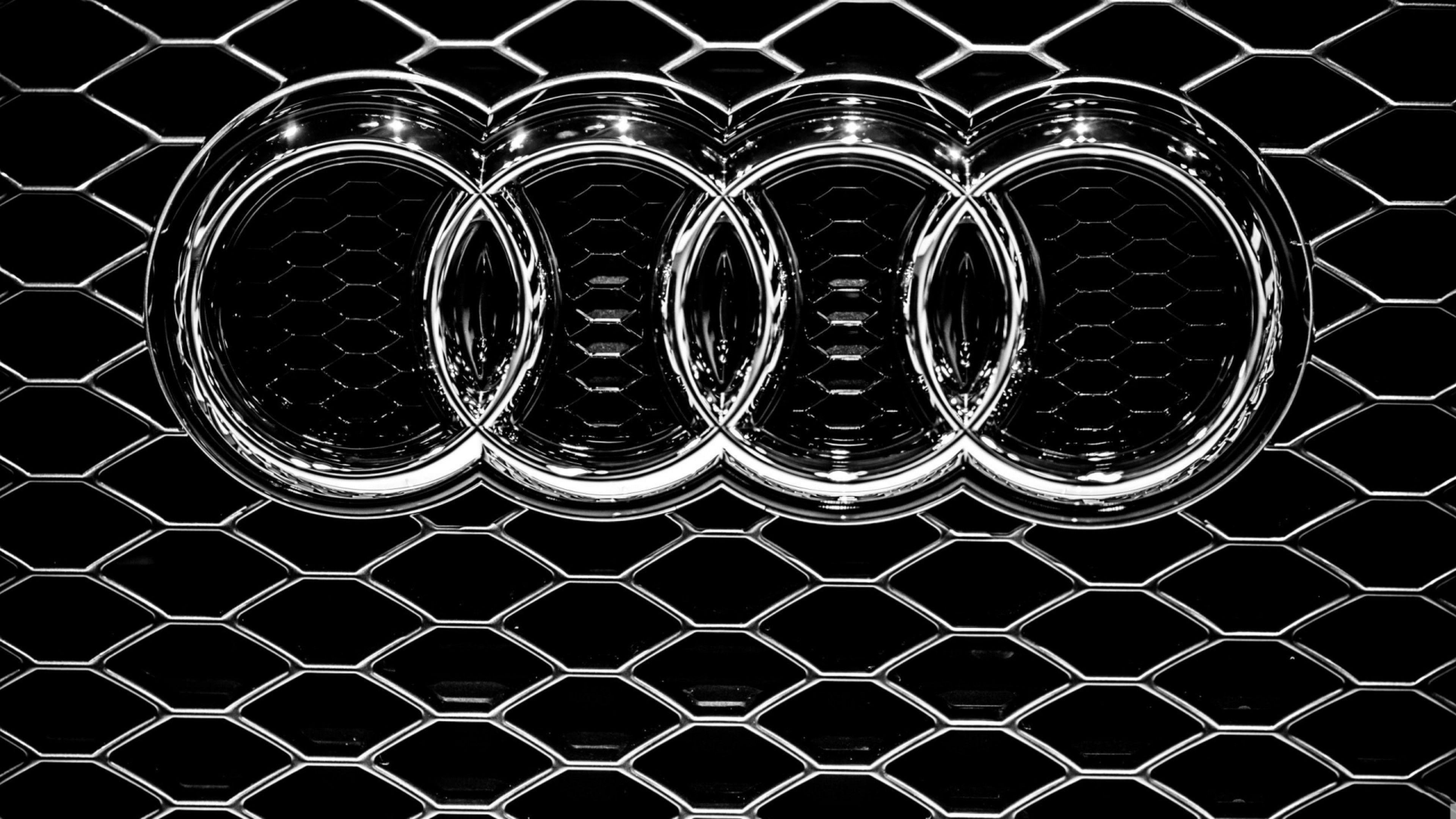 3840x2160 Download Audi Logo 4K 8K Free Ultra HQ iPhone Mobile PC Wallpaper