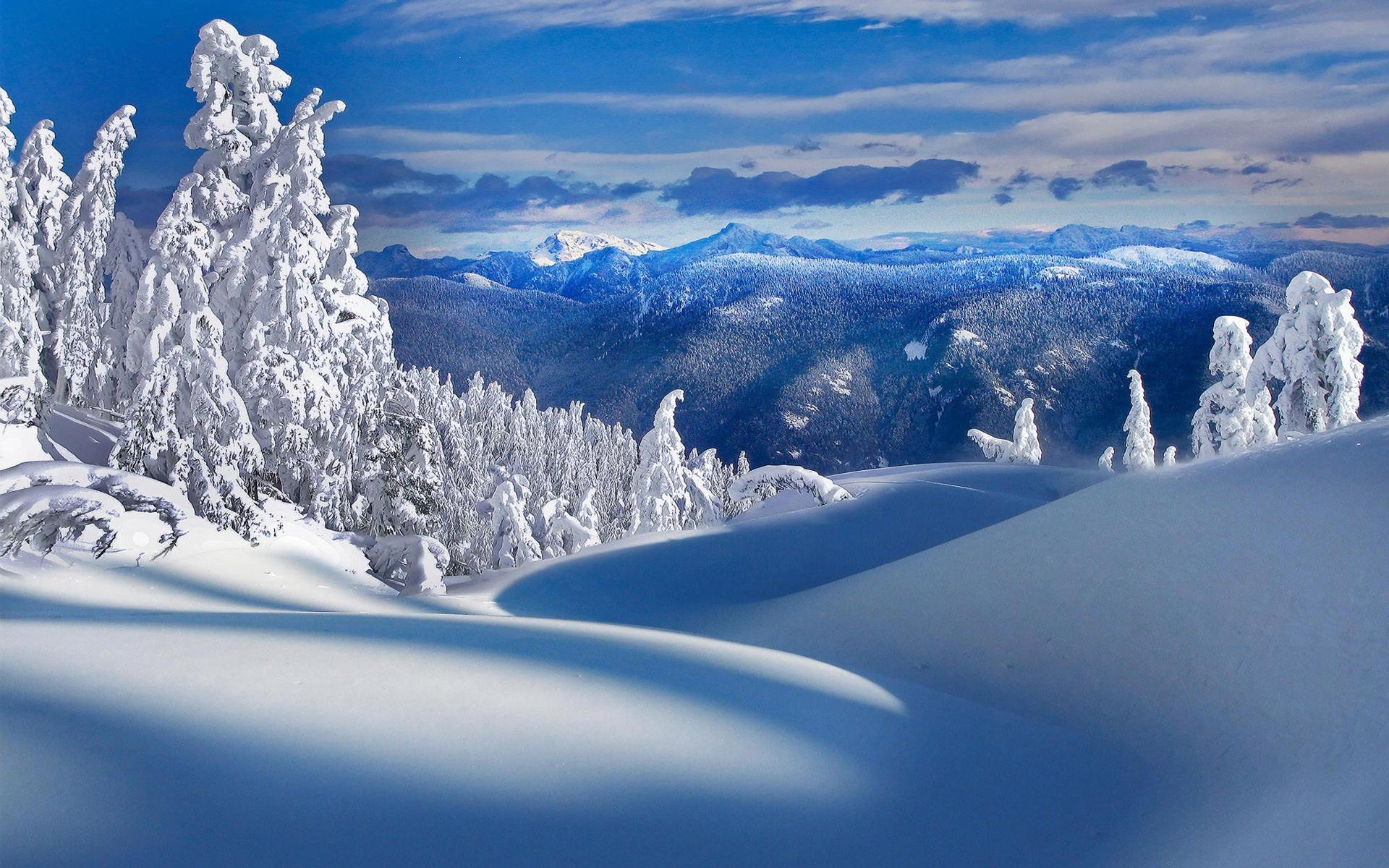 1920x1200 Christmas Mountain Photo HD Wallpaper
