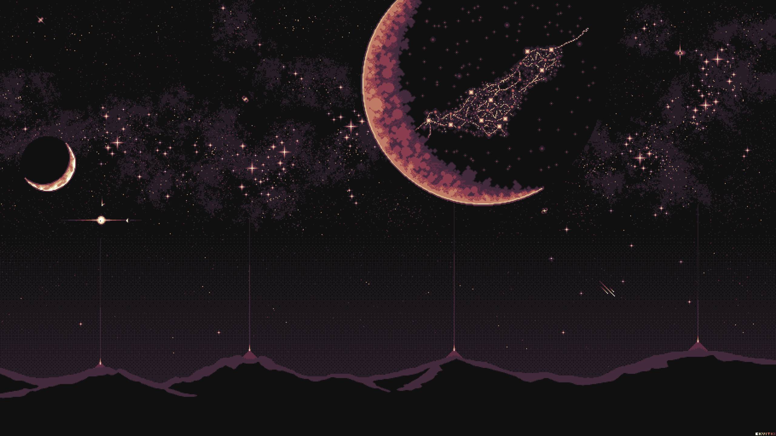 2560x1440 4K Planet Pixel Art 1440P Resolution Wallpaper, HD Artist 4K Wallpaper, Image, Photo and Background