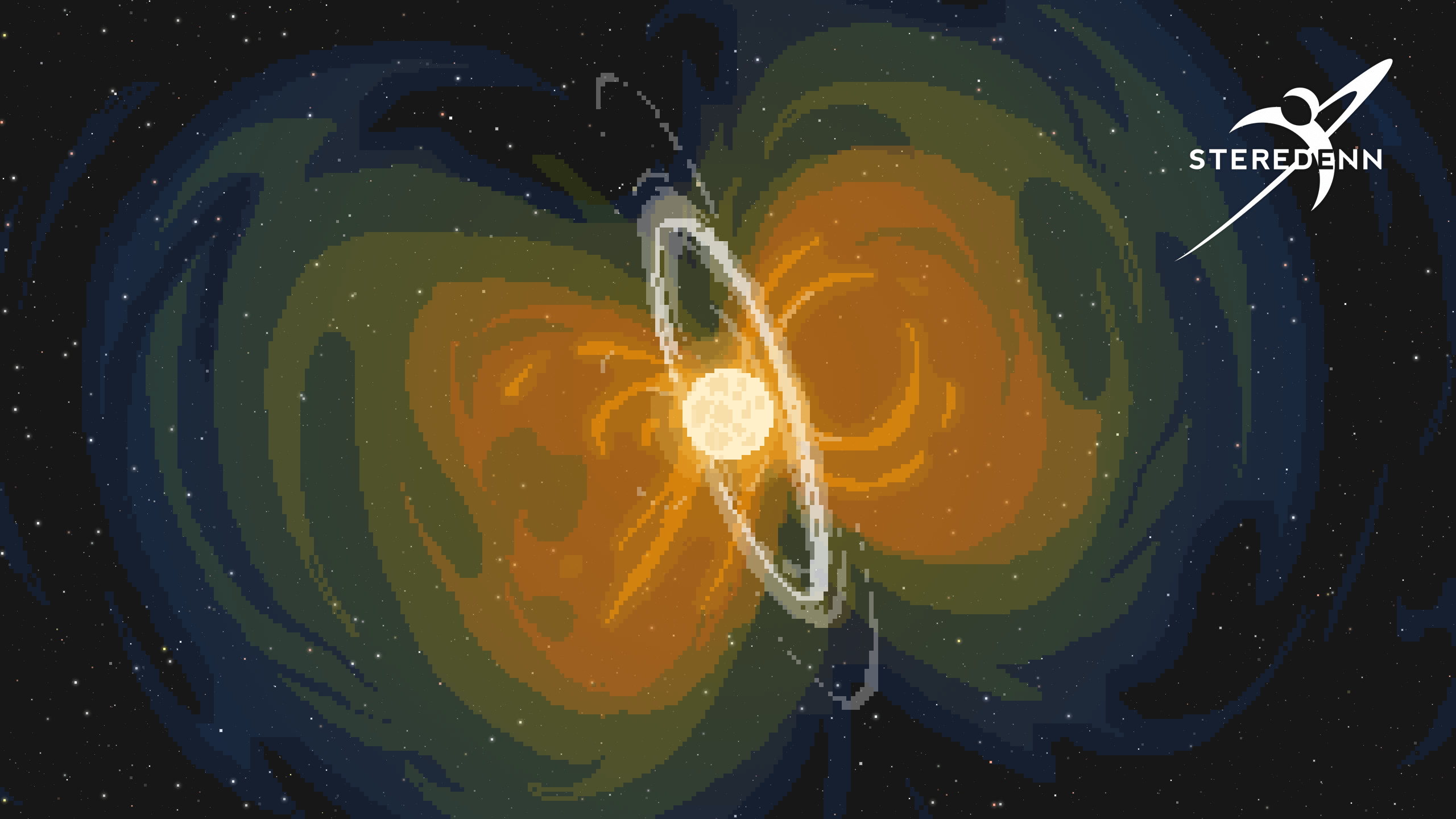 2560x1440 Video Games Pixels Pixel Art Steredenn Indie Games Space Quasars Wallpaper:2560x1440