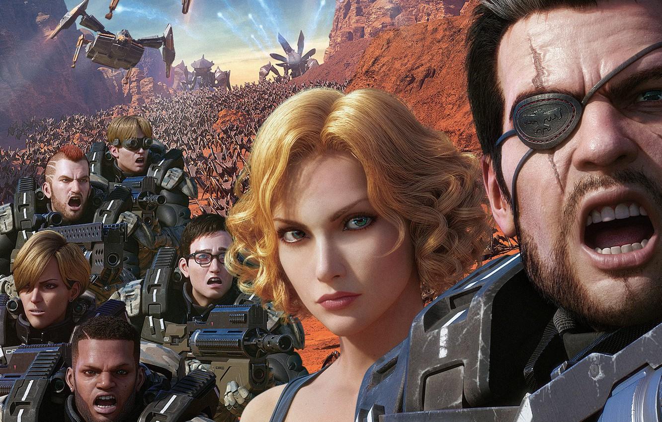 1332x850 Photo Wallpaper Girls, Monsters, Blonde, Armor, People, Troopers Traitor Of Mars