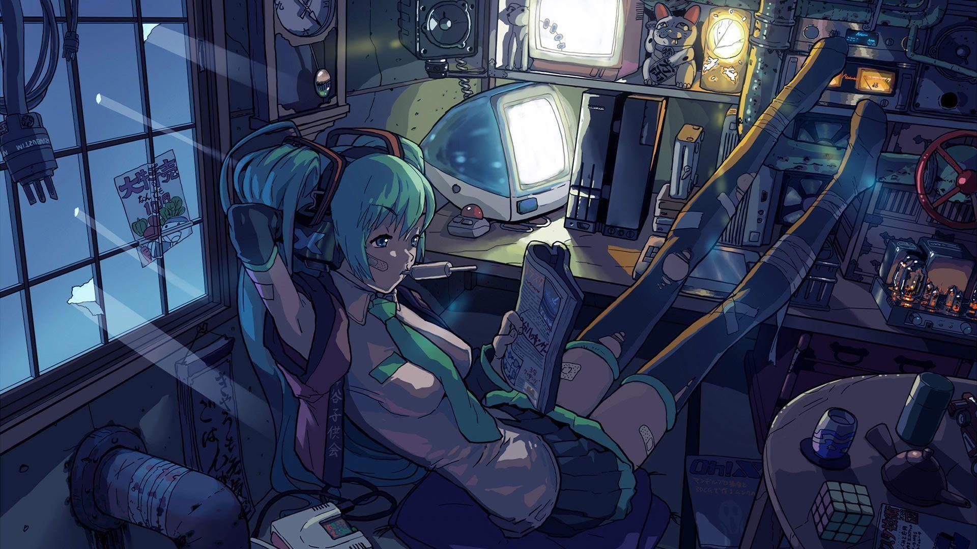 Cyberpunk Anime Girl Animated by Anime Diary - Free download on ToneDen