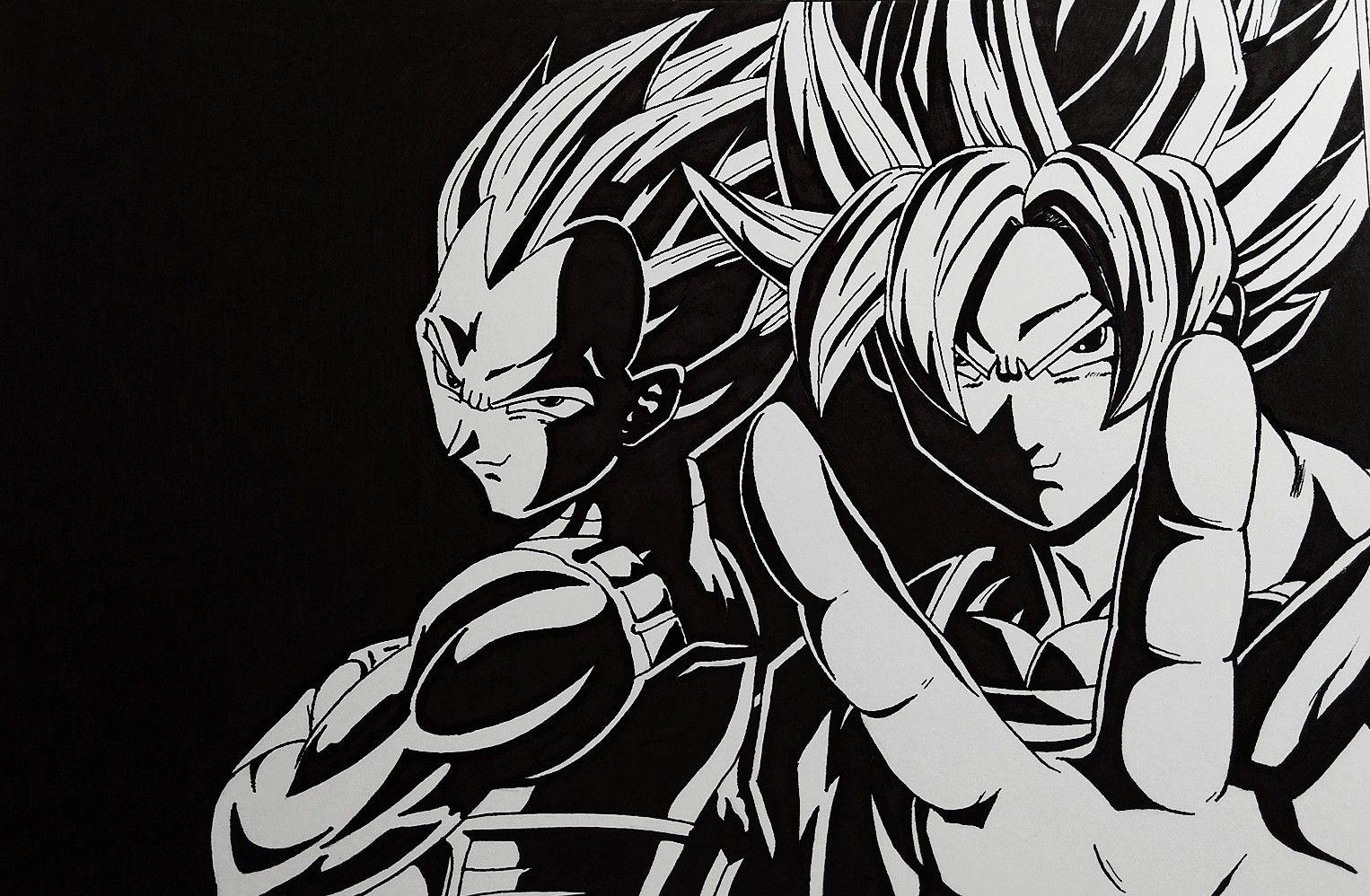 Black and White Vegeta Wallpapers Top Free Black and White Vegeta