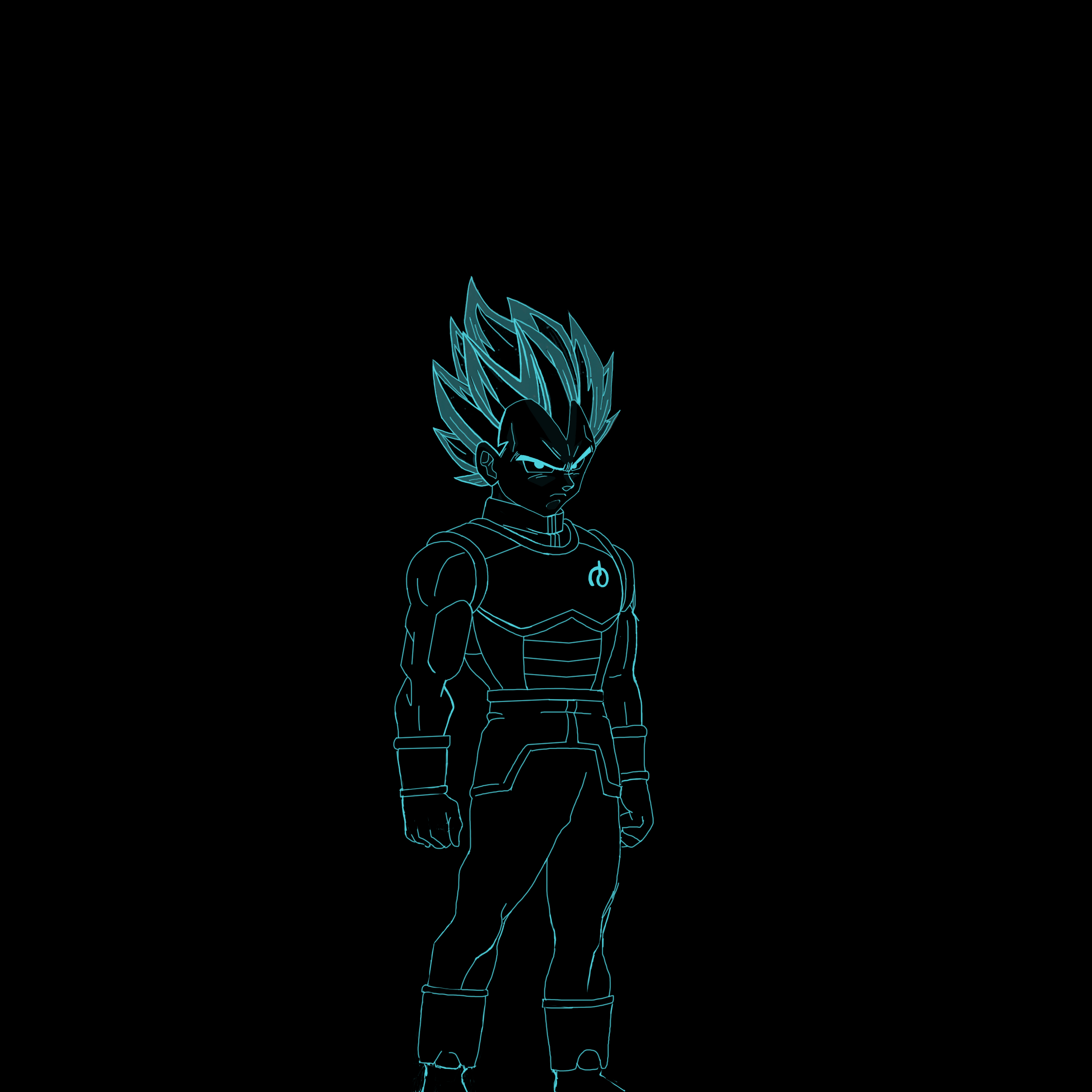 2560x2560 Dark Vegeta Wallpaper