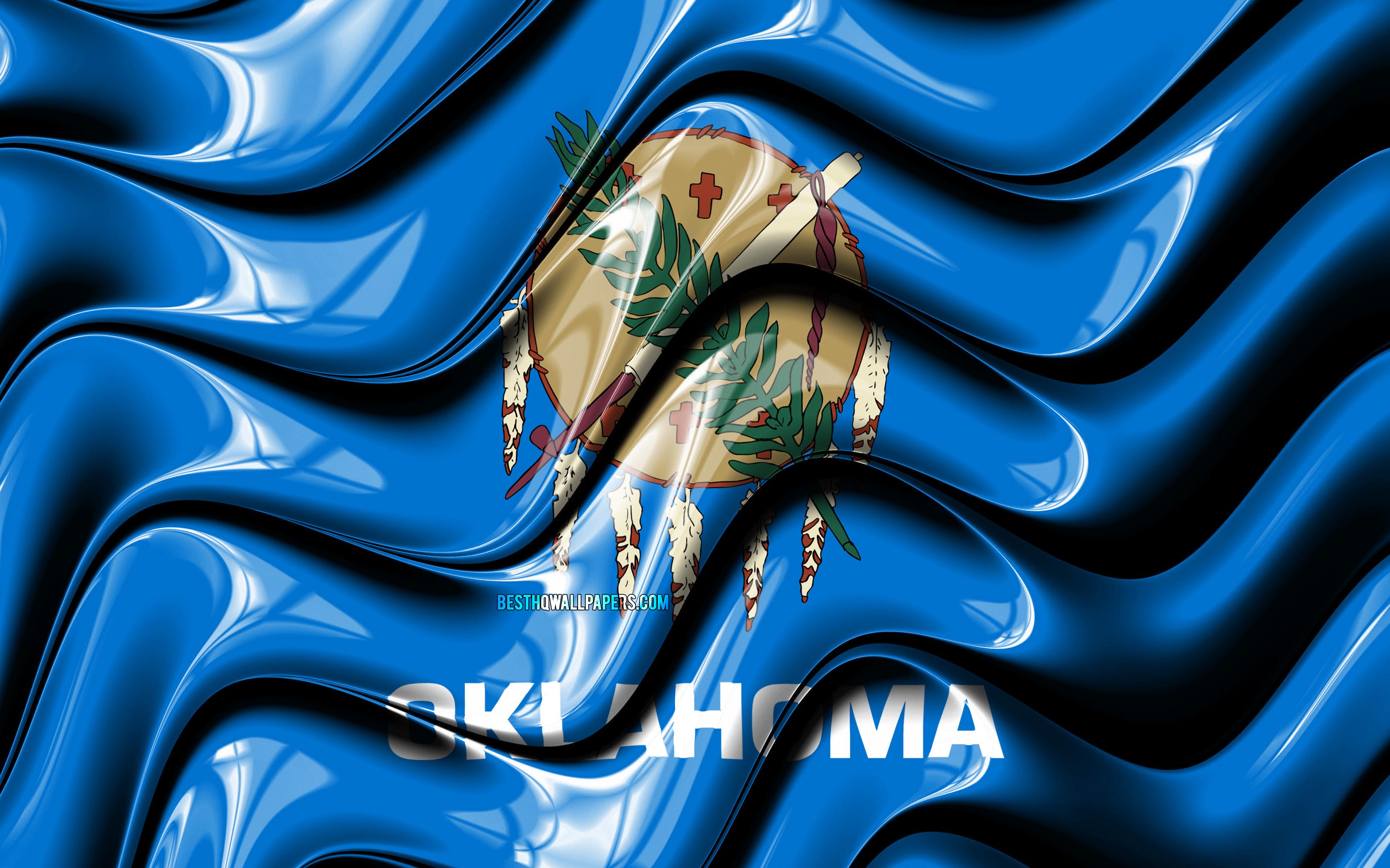 3840x2400 Download wallpaper Oklahoma flag, 4k, United States of America, administrative districts, Flag of Oklahoma, 3D art, Oklahoma, american states, Oklahoma 3D flag, USA, North America for desktop with resolution 3840x2400. High Quality