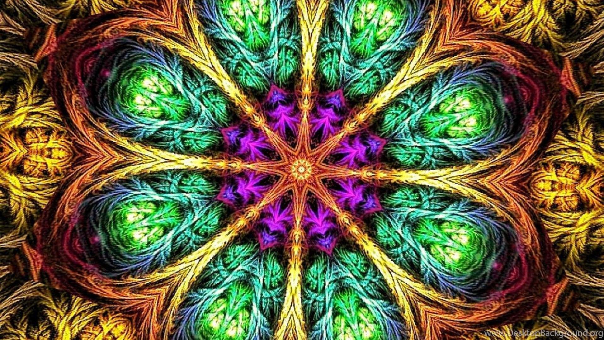 1920x1080 mandala wallpaper hd, psychedelic art, fractal art, green, pattern, symmetry