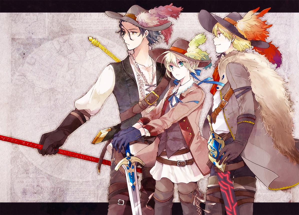 1197x861 The Three Musketeers Anime Image Board