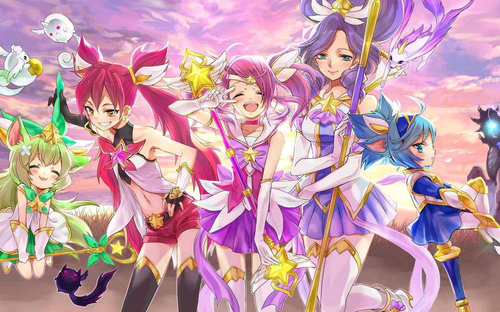 1680x1050 Free download Download wallpaper Star Guardian Anime Cute Girls Lux Jinx Janna [1920x1080] for your Desktop, Mobile & Tablet. Explore Lux Wallpaper. Lux Wallpaper, Vox Lux Wallpaper