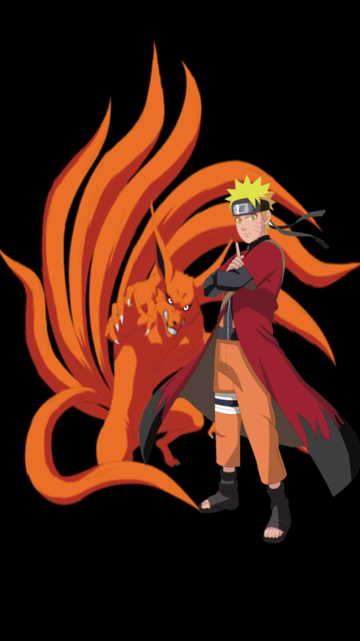 1440x2560 Naruto And Kurama Wallpaper