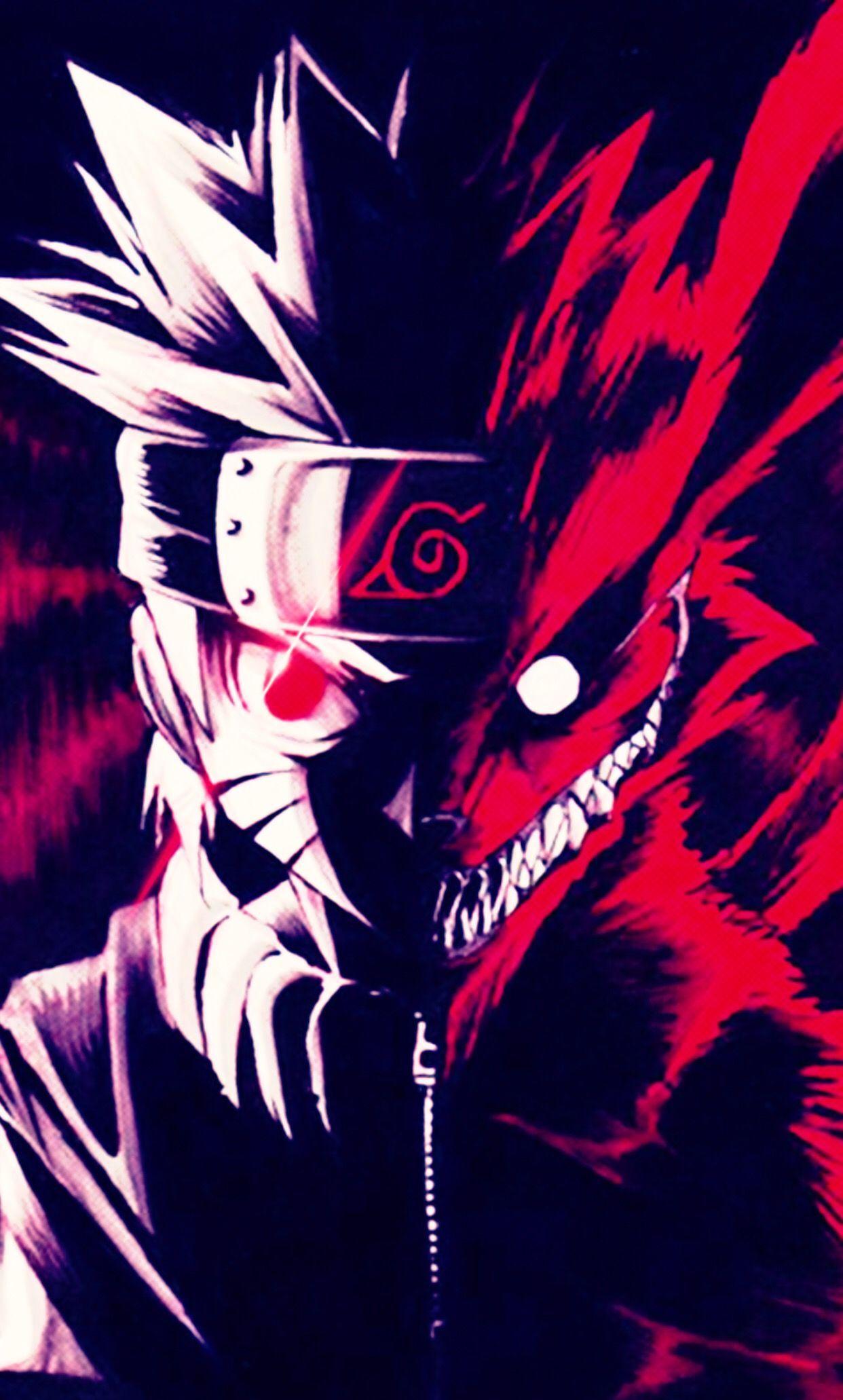1242x2062 Naruto With Kurama Wallpaper