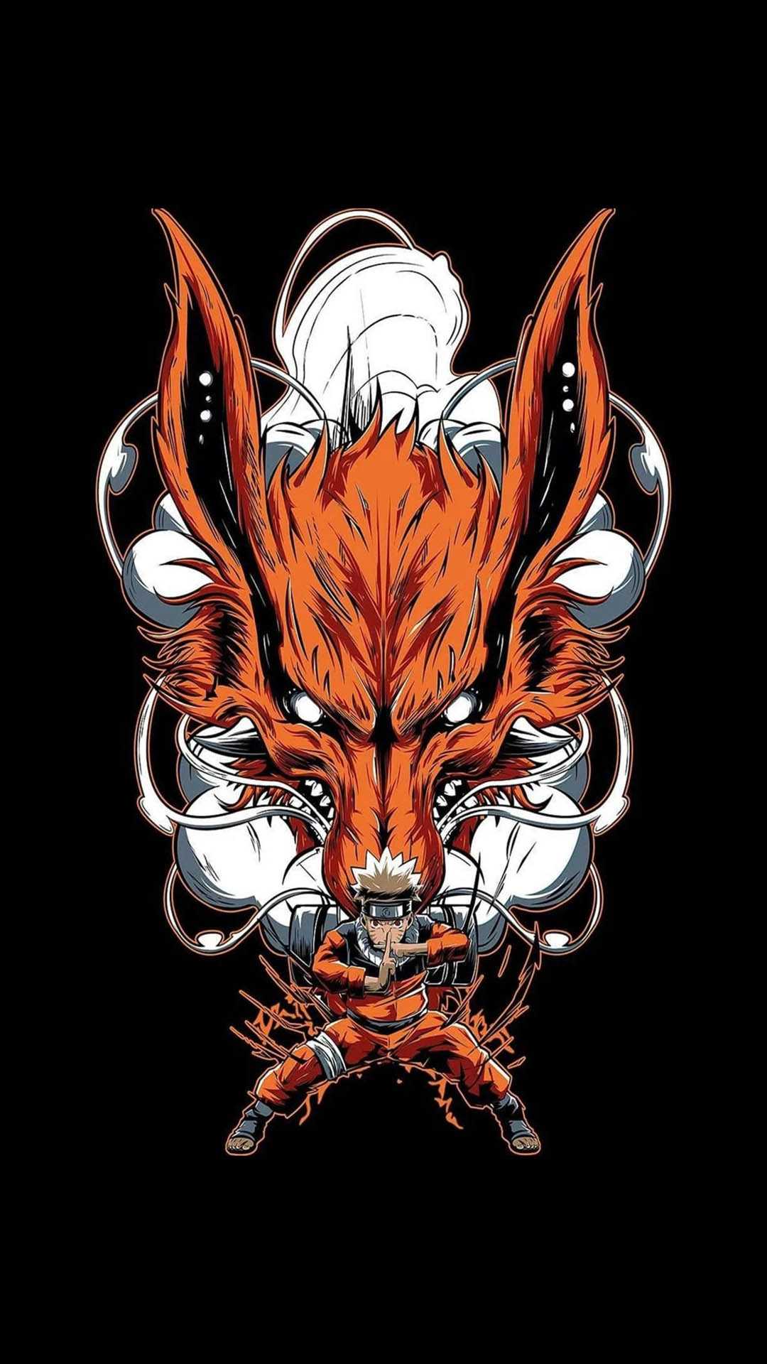 1080x1920 Kurama And Naruto Wallpaper