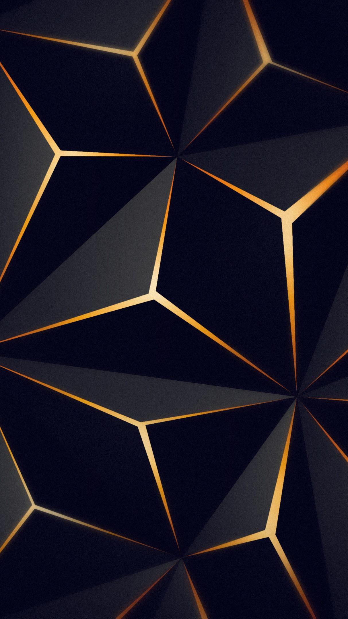 1213x2158 Black and Gold Texture Wallpaper For Tech