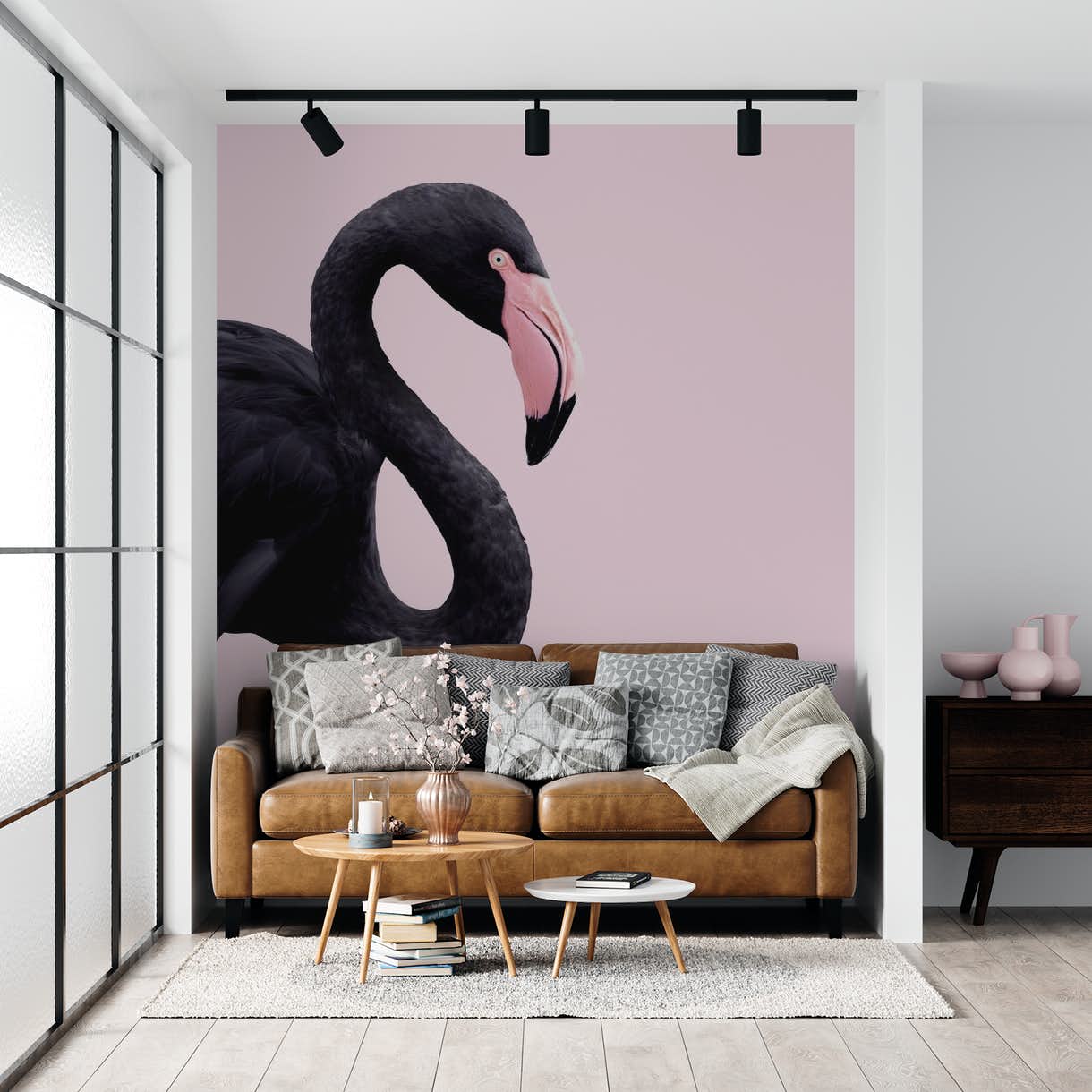 1220x1220 Buy BLACK FLAMINGO wallpaper