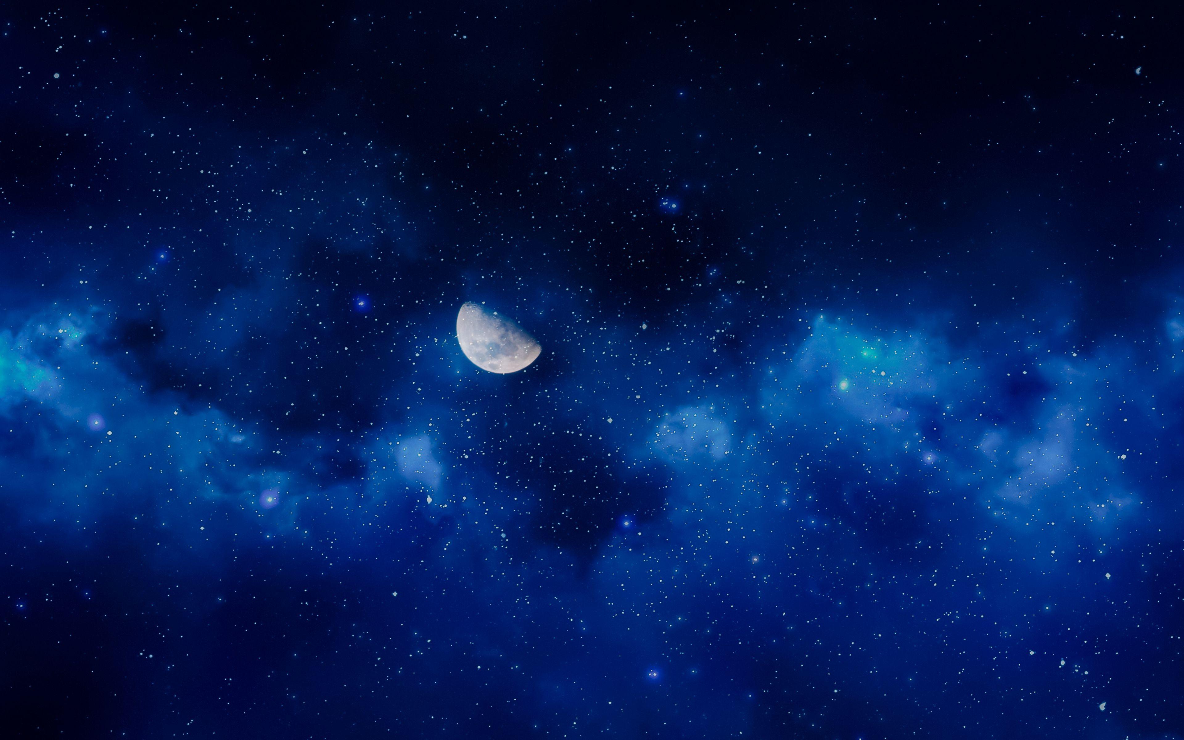 3840x2400 Download wallpaper 3840x2400 moon, night, stars, sky, full moon 4k ultra HD 16:10 HD background