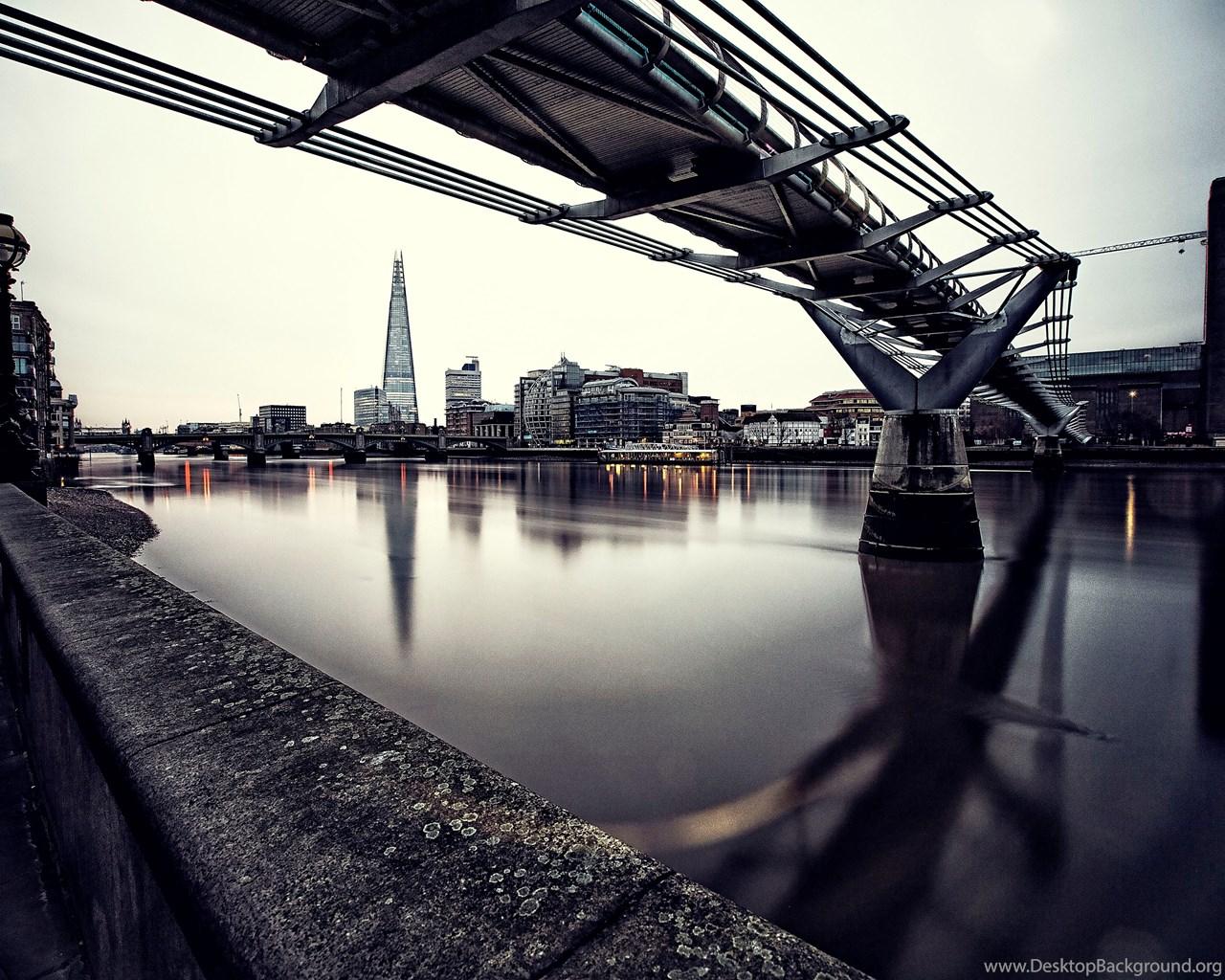1280x1024 A Grey London Day, England, UK Widescreen Wallpaper Desktop Background