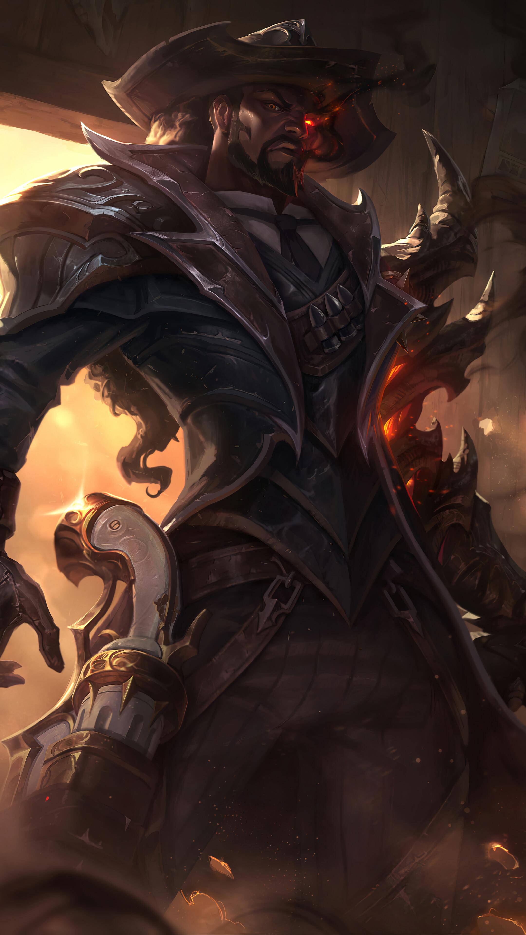 2160x3840 LOL Lucian High Noon Skin Phone iPhone 4K Wallpaper & Artwork