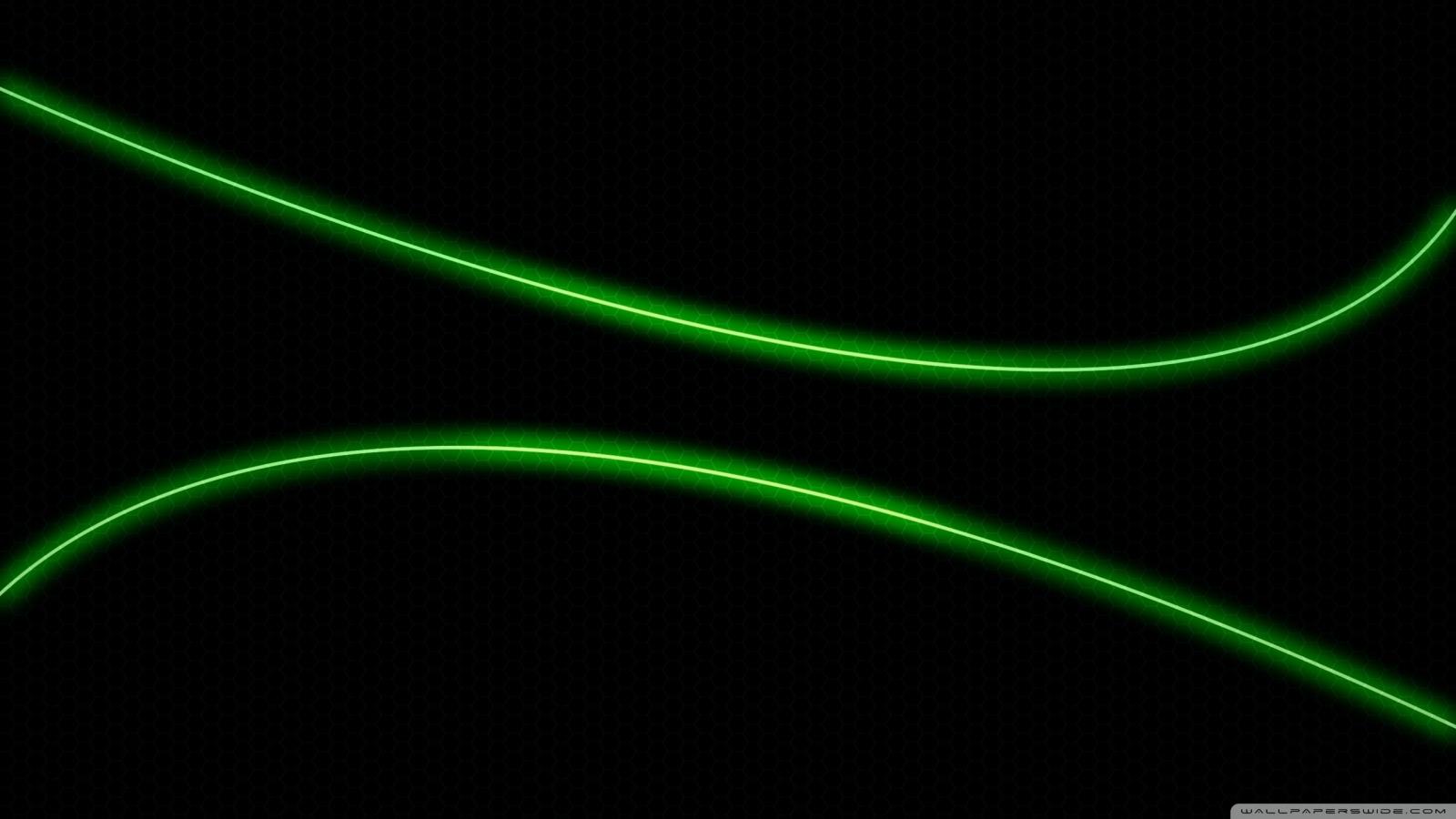 1600x900 Black and Neon Green Wallpaper