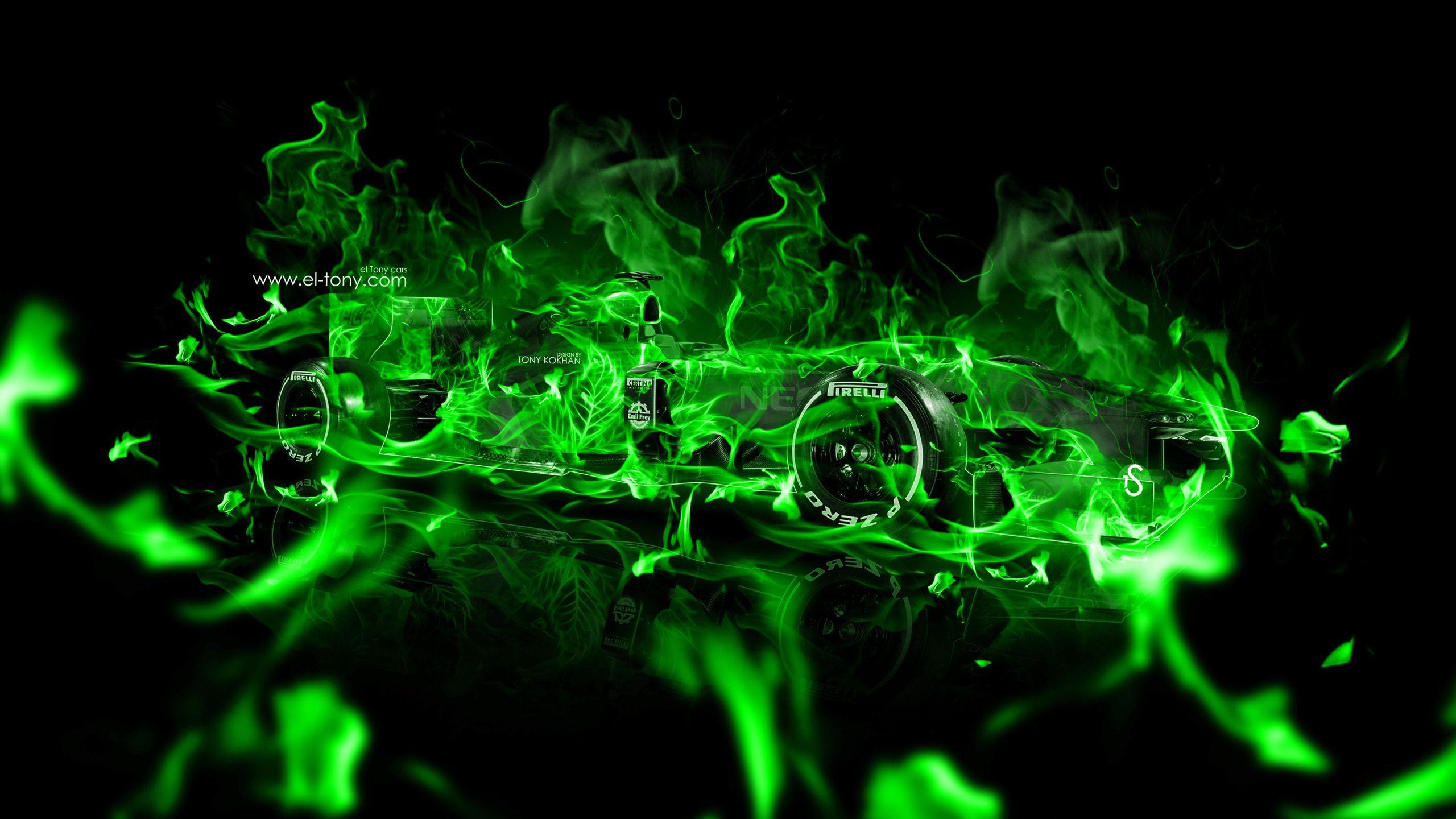 2560x1440 black and green wallpaper