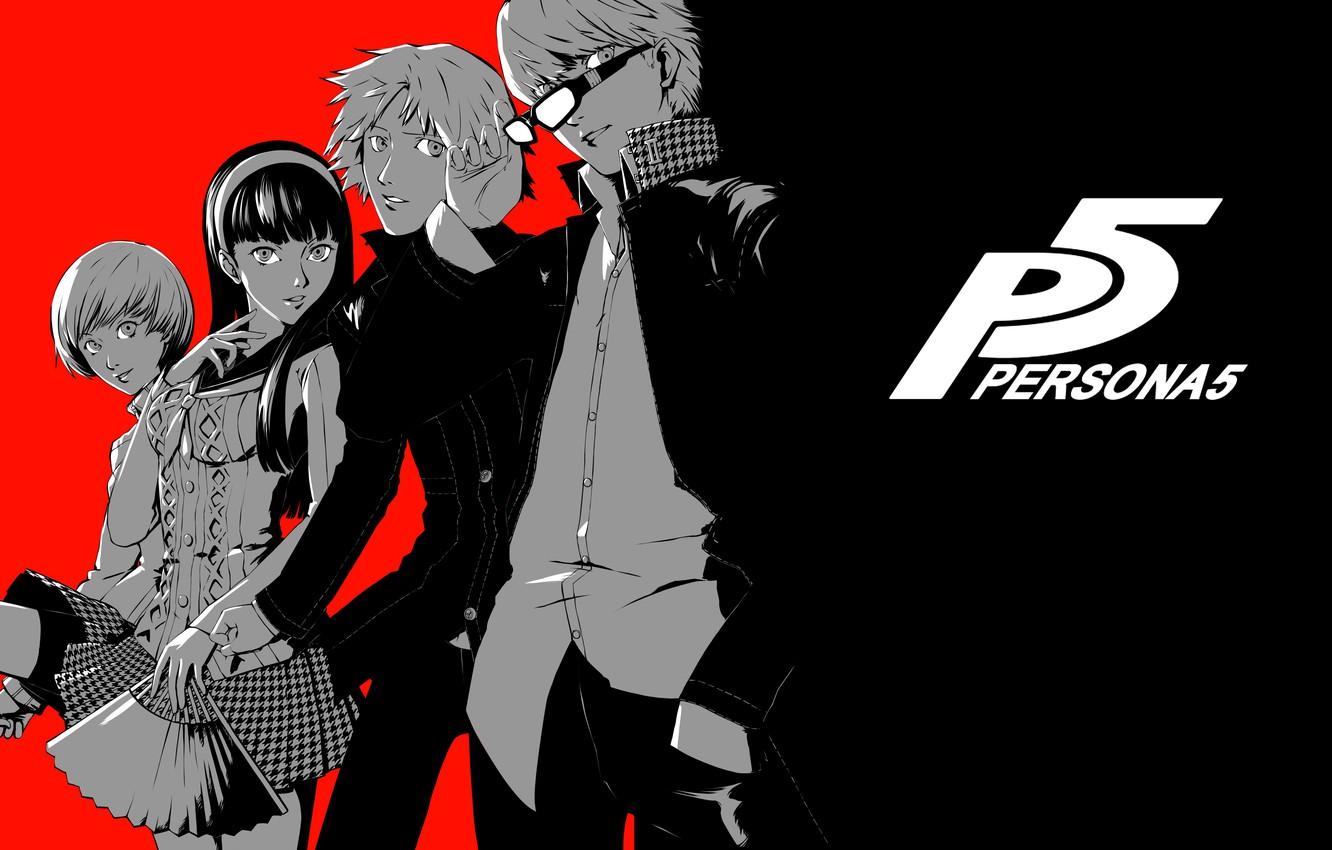 1332x850 Wallpaper white, red, black, characters, Person Persona - for desktop, section сёнэн