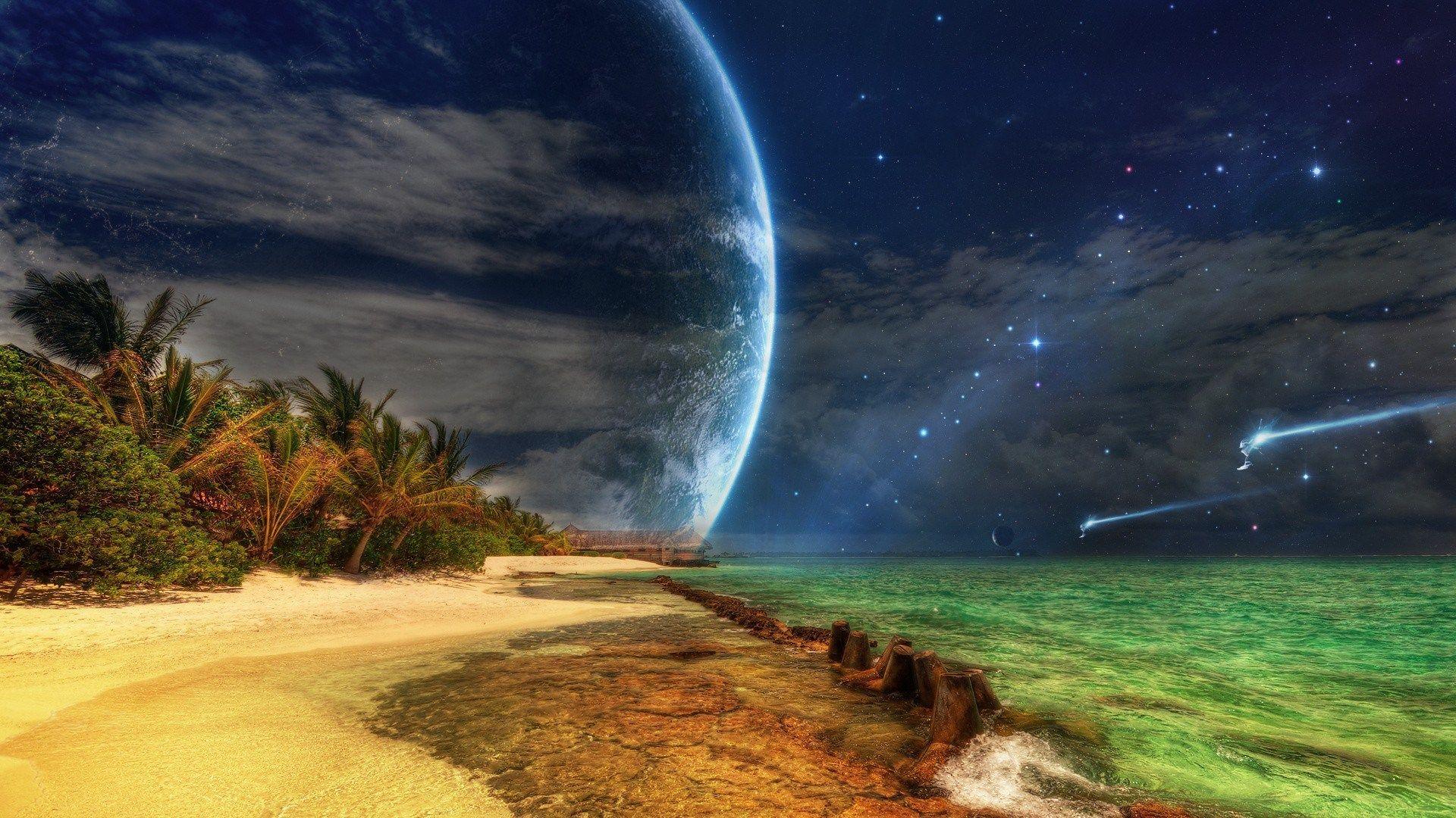 Beach Space Wallpapers - Top Free Beach Space Backgrounds - WallpaperAccess