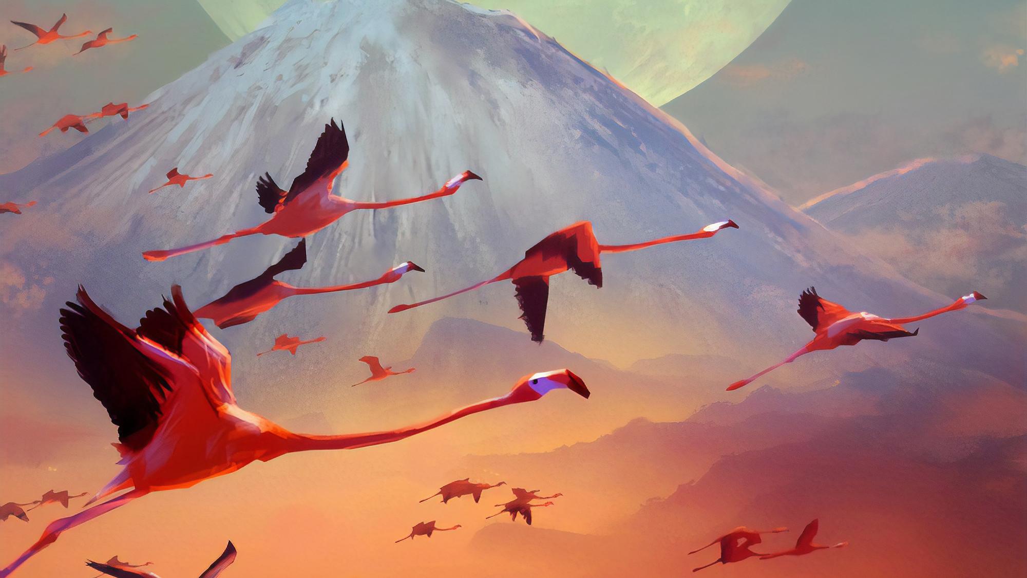 2000x1125 Flamingos, HD Artist, 4k Wallpaper, Image, Background, Photo and Picture