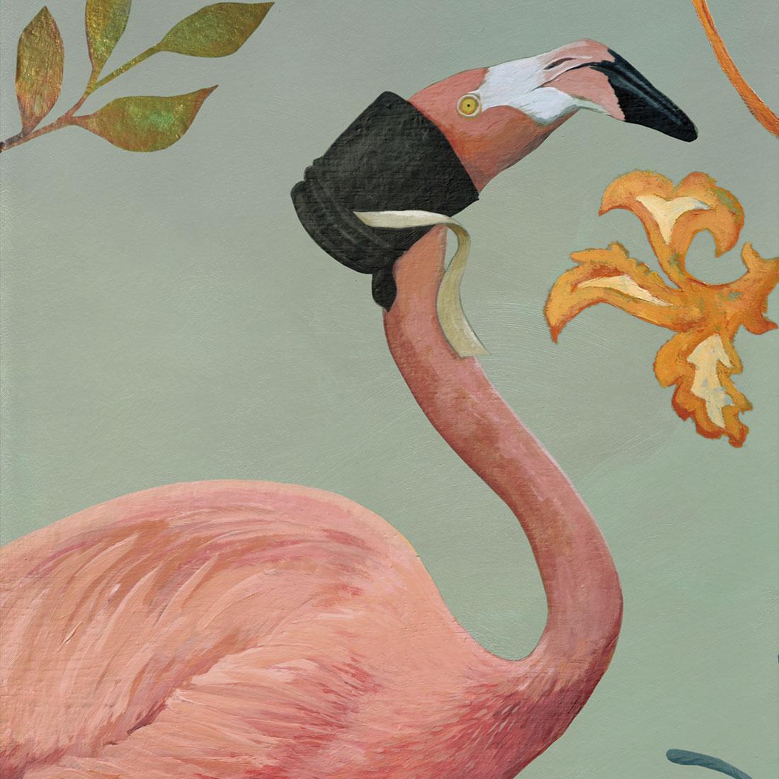 1100x1100 Wallpaper Art Print Flamingo
