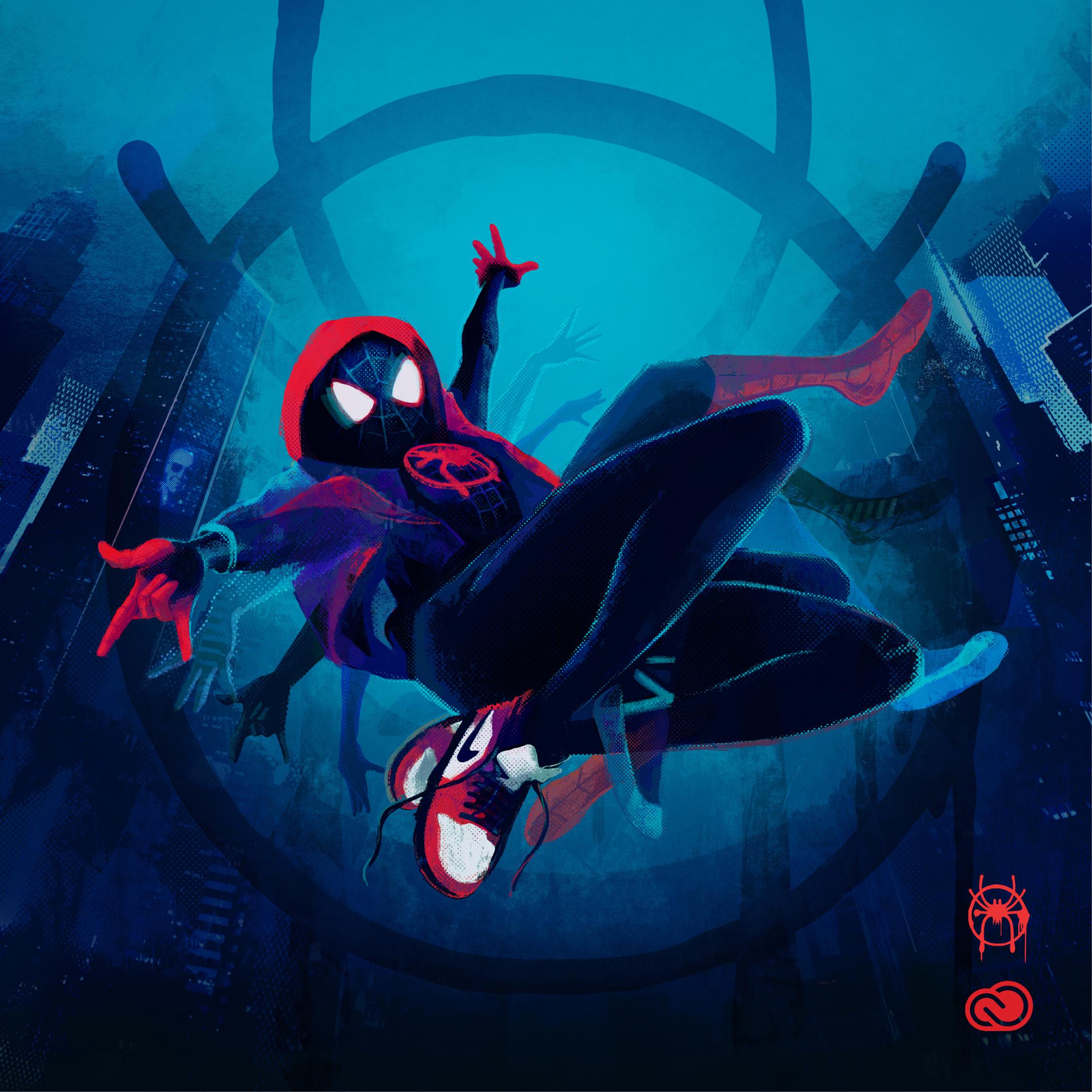 2248x2248 Download Spider Man: Into The Spider Verse, Artwork, Black Wallpaper, 2248x IPad Air, IPad Air IPad IPad IPad Mini IPad Mini 3