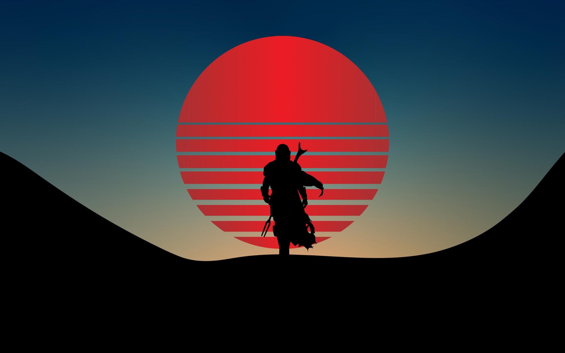 1920x1200 Download the mandalorian, star wars, minimal, walk 1920x1200 wallpaper, 16:10 widescreen 1920x1200 HD image, background, 26564