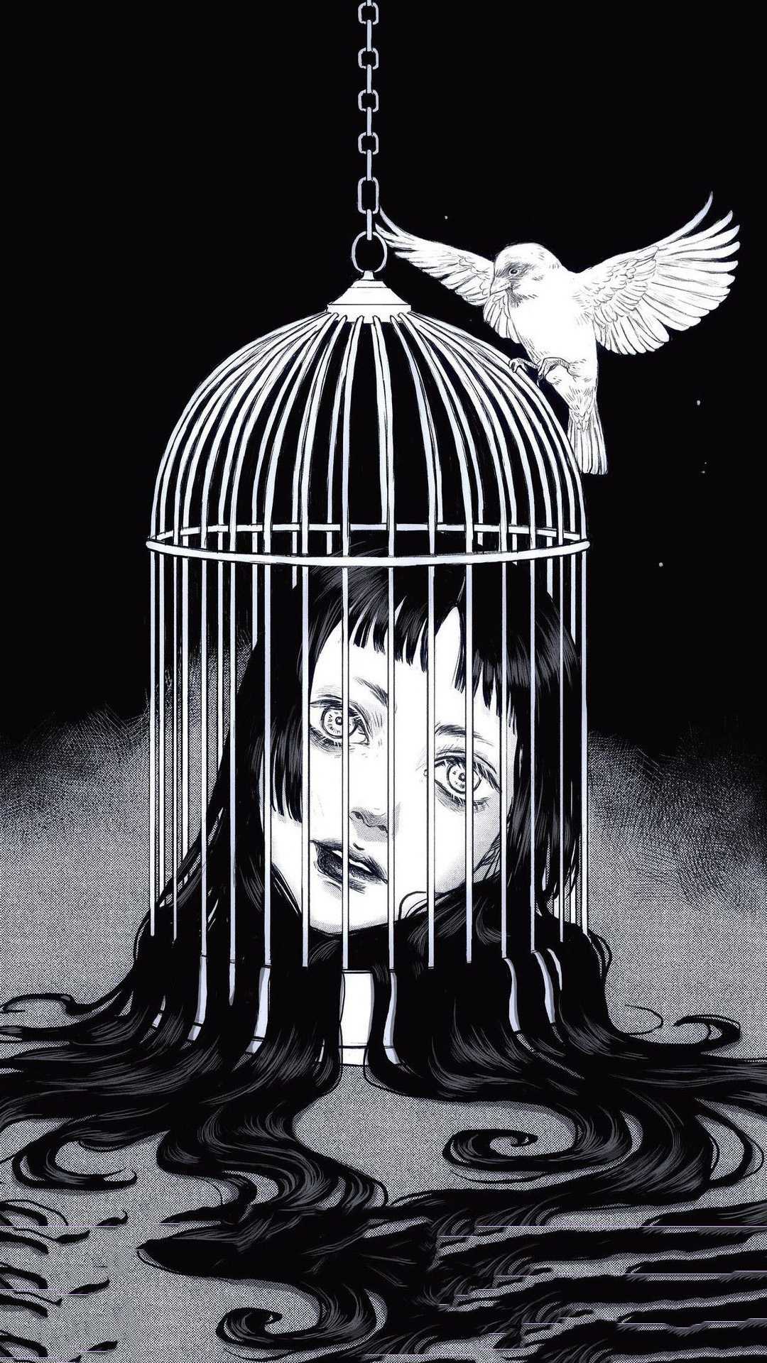 1080x1920 Junji Ito Wallpaper