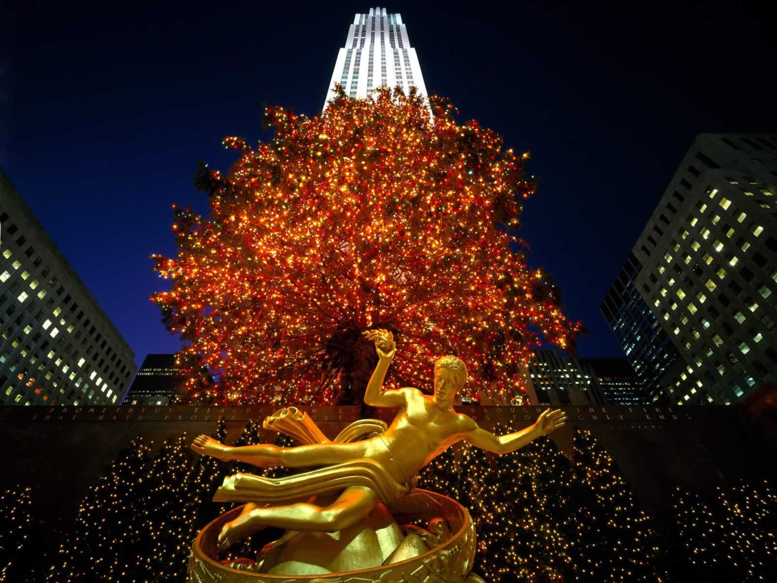 1600x1200 Christmas In Rockefeller Center New York