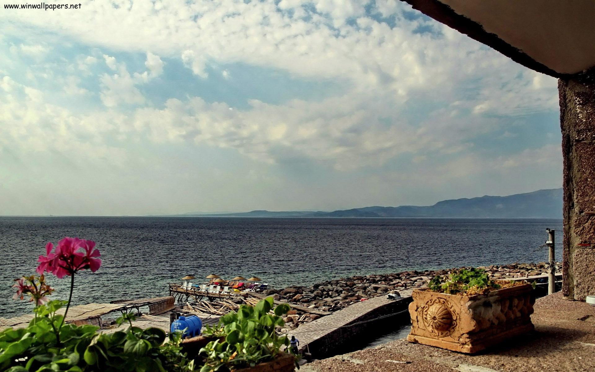 1920x1200 balcony wallpaper, sky, property, sea, cloud, shore