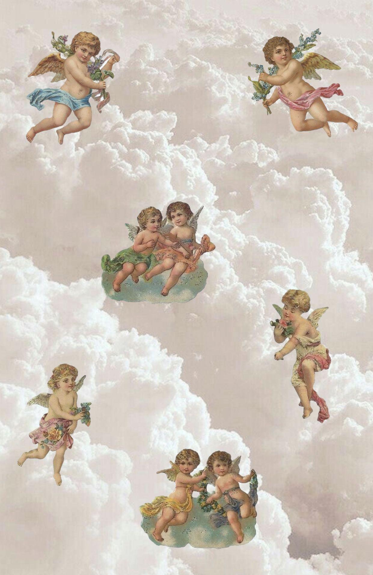 1241x1912 Aesthetic Baby Angel Wallpaper