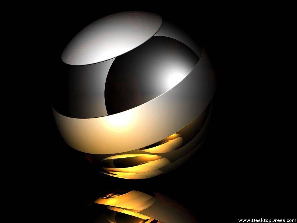 1024x768 Desktop Wallpaper 3D Background Gold Light