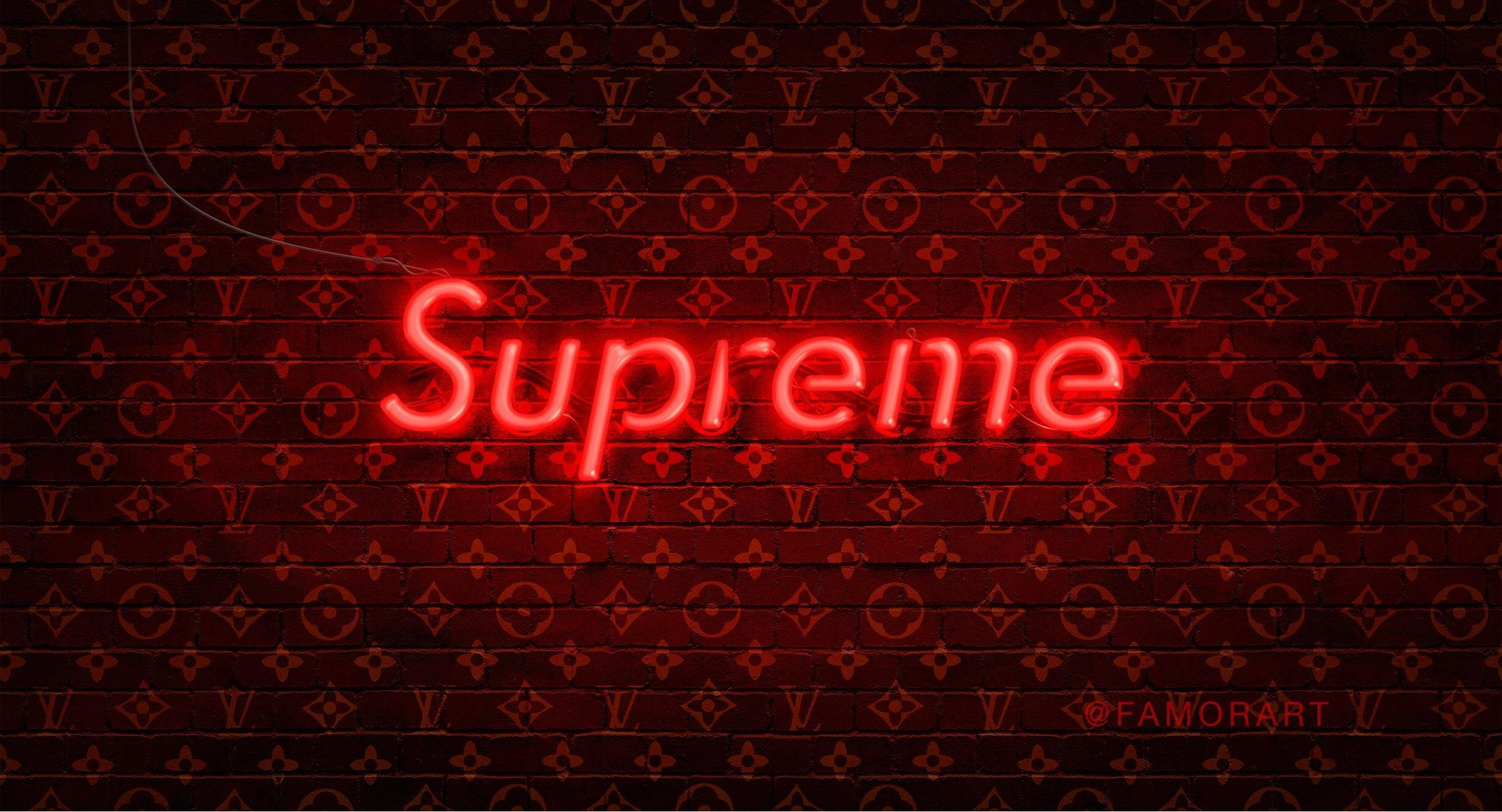 2468x1335 Cool Supreme Desktop Wallpaper