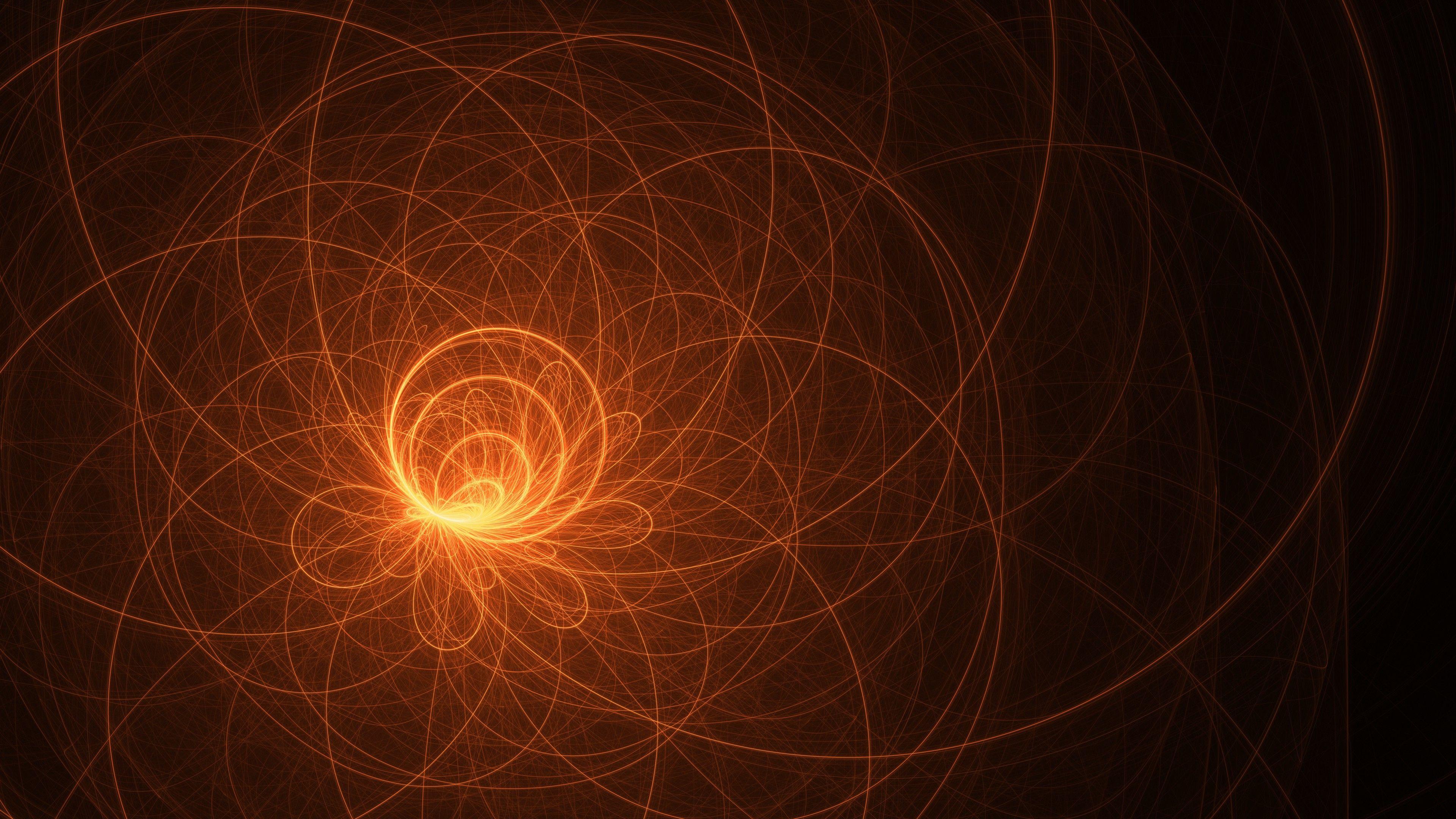 3840x2160 Free photo: Abstract light spiral, Spiral, Light