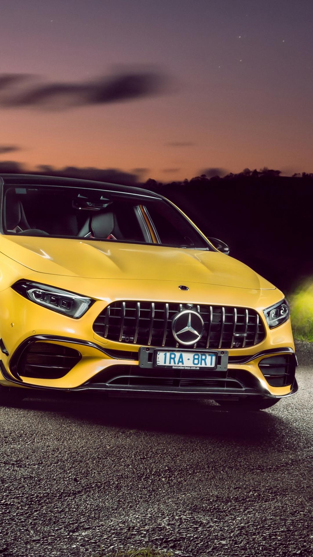 1080x1920 Download 1080x1920 Wallpaper Mercedes Amg A 45 4matic+, Yellow Car, Samsung Galaxy S S Note, Sony Xperia Z, Z Z Z Htc One, Lenovo Vibe, Google Pixel Oneplus Honor