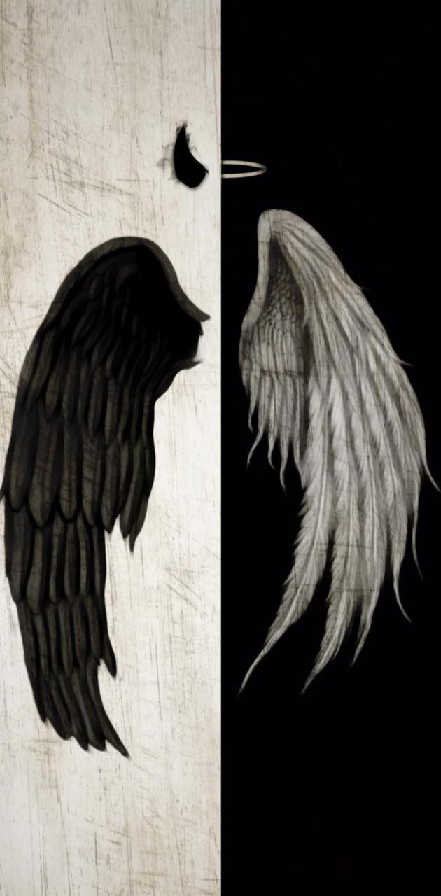 630x1280 Devil and angel wallpaper