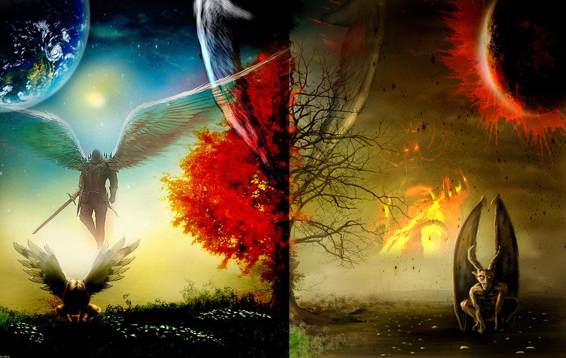 1124x710 Free download Angel Devil HD Wallpaper by KekzStyle [1124x710] for your Desktop, Mobile & Tablet. Explore Devil Wallpaper HD. Devil May Cry Wallpaper, Devil May Cry Wallpaper HD, Devil